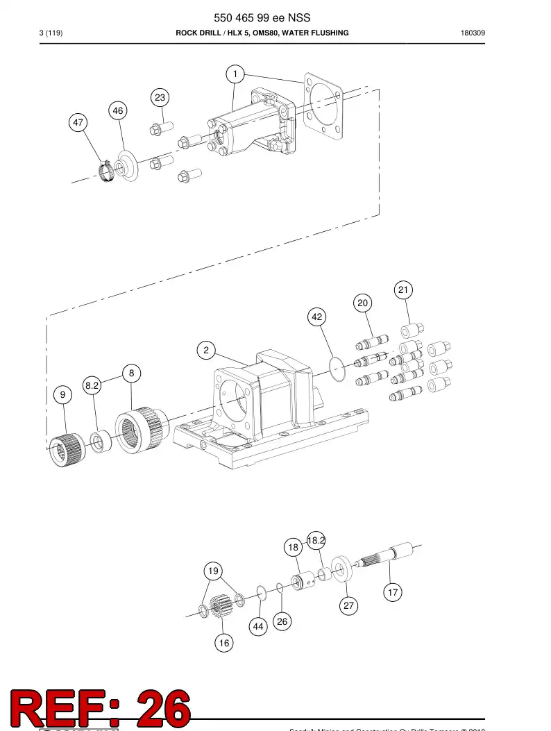 88794609b 887 946 09b Seal, Shaft - Sandvik Technical Drawing