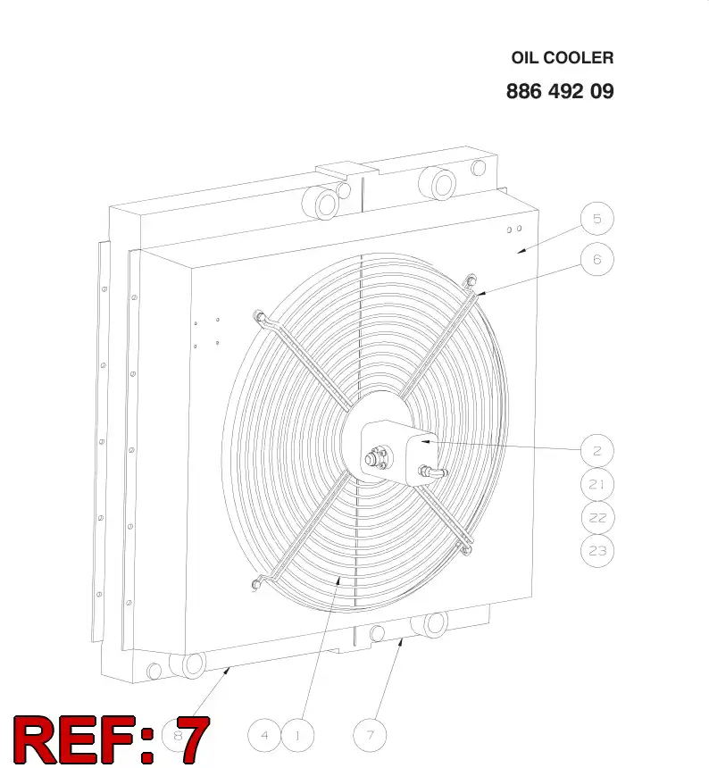 88802659 888 026 59 OIL COOLER - Sandvik Technical Drawing