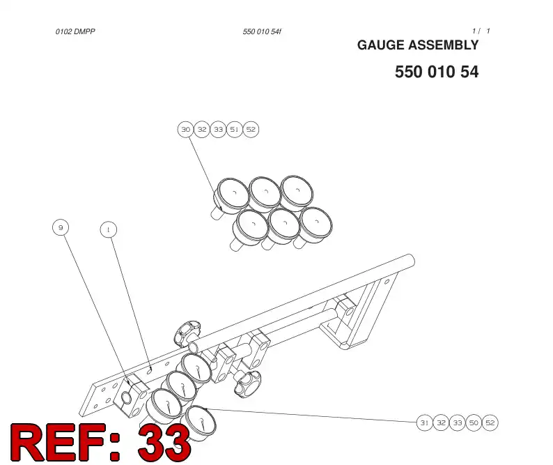 88809209 888 092 09 HIGH PRESSURE HOSE ASSEMBLY - Sandvik Technical Drawing