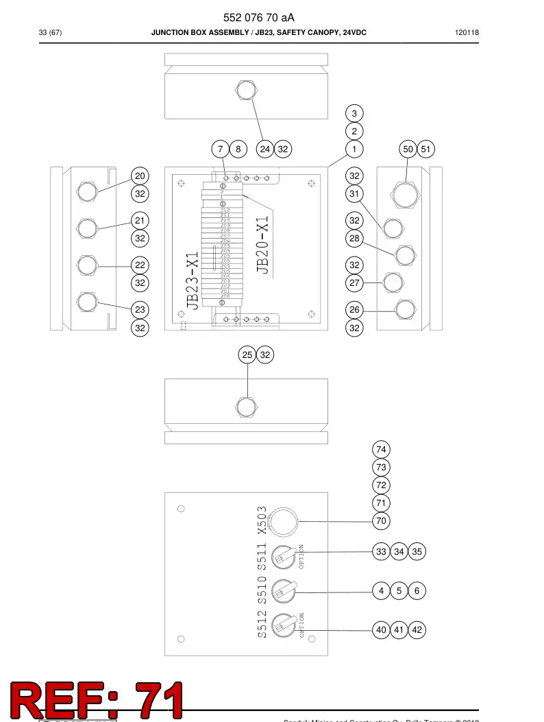88812279 888 122 79 CONECTOR, ENCHUFE - Sandvik Technical Drawing