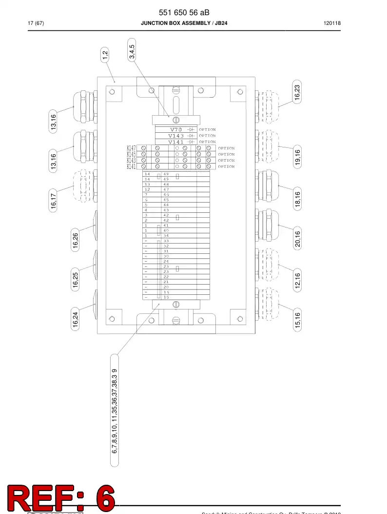 88814169c 888 141 69c STRIP DOS TERMINALS - Sandvik Technical Drawing