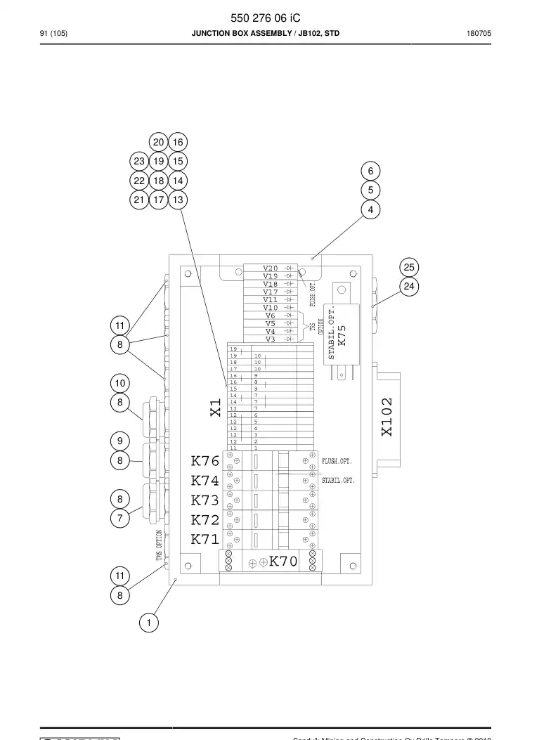 88815459a 888 154 59a REL, TIEMPO, RETARDO DE APAGADO - Sandvik Technical Drawing