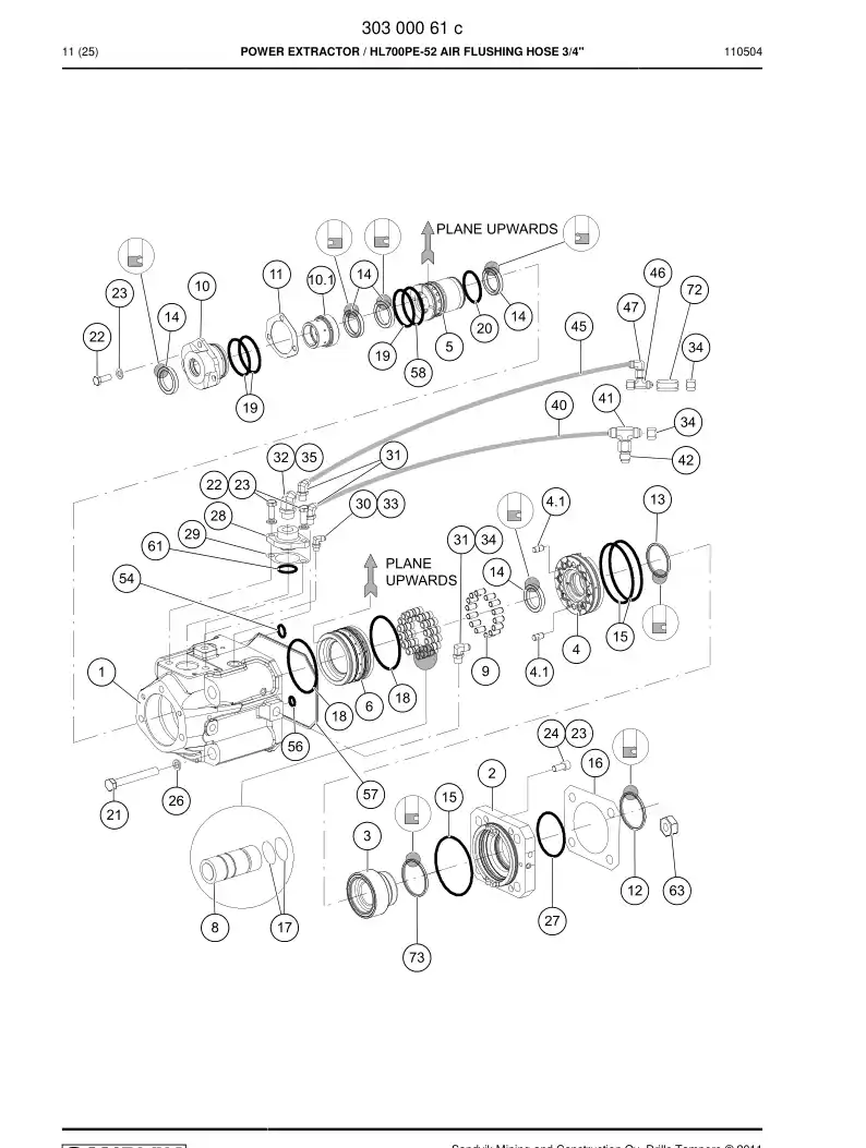 88818079d 888 180 79d Seal Kit - Sandvik Technical Drawing