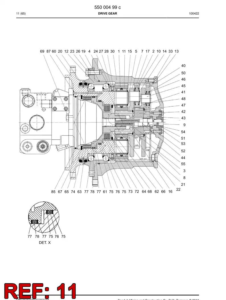 888 221 79a Bearing, Roller - drawing