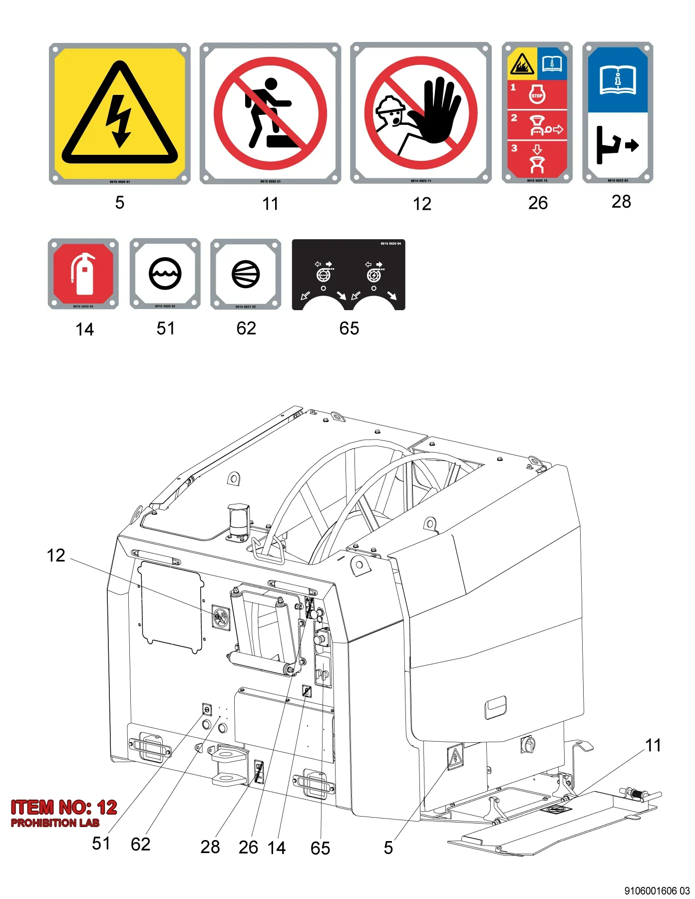 8915 0023 71 PROHIBITION LAB - Technical Drawing