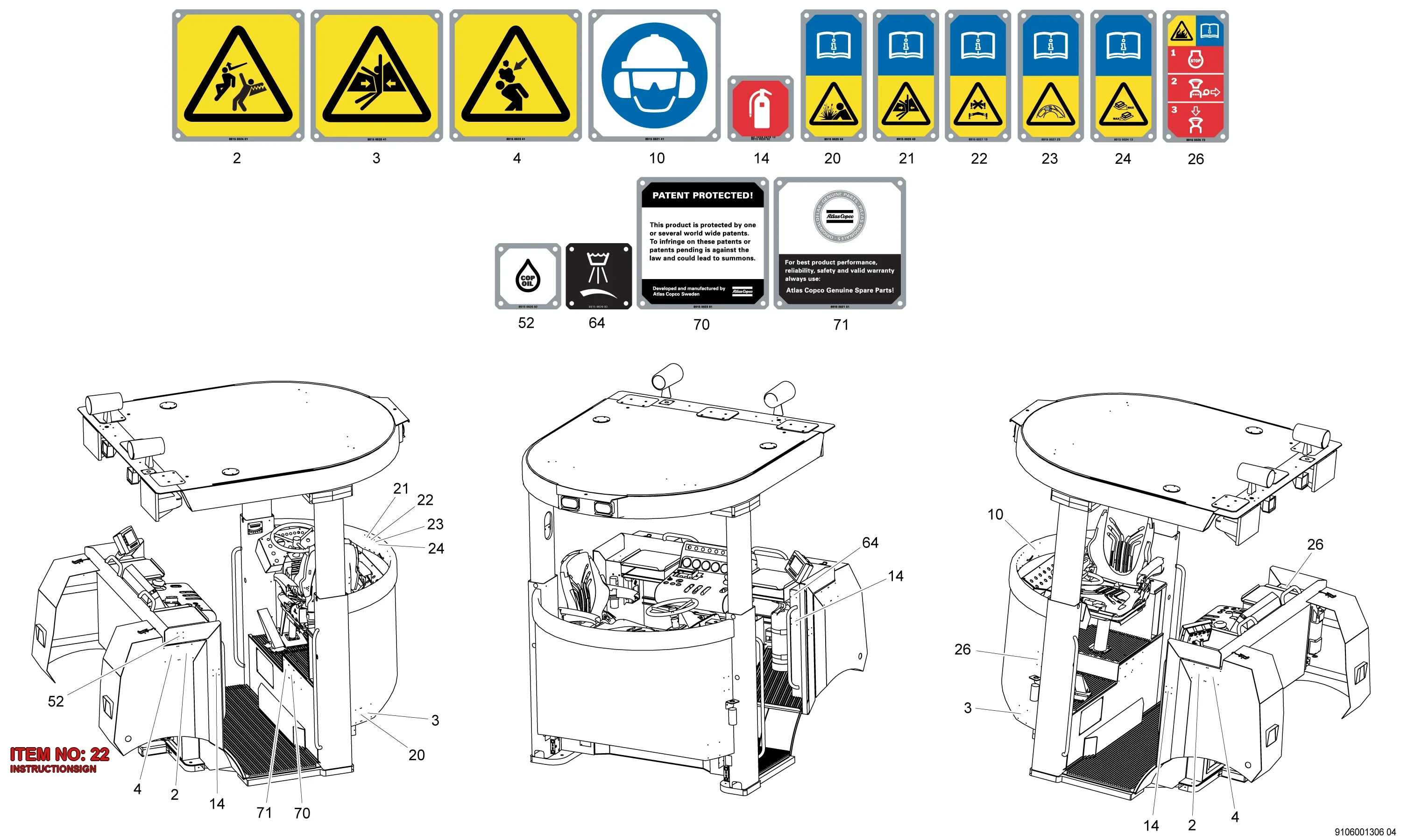 8915 0027 13 INSTRUCTIONSIGN - Technical Drawing