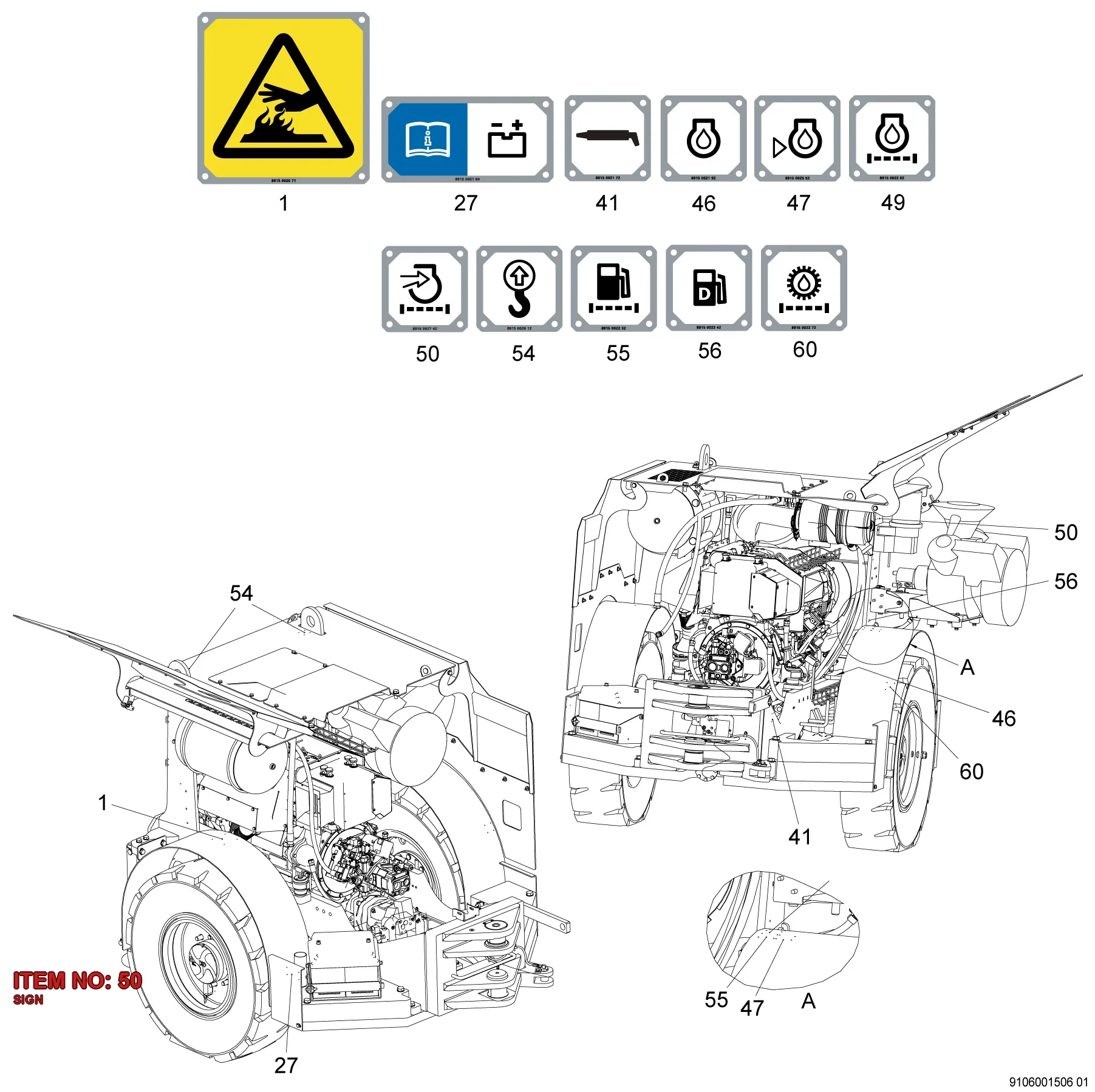 8915 0027 42 SIGN - Technical Drawing