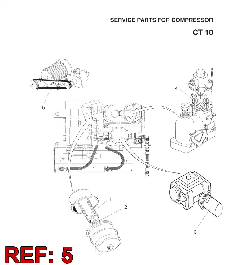 89773419 897 734 19 BELT - Sandvik Technical Drawing