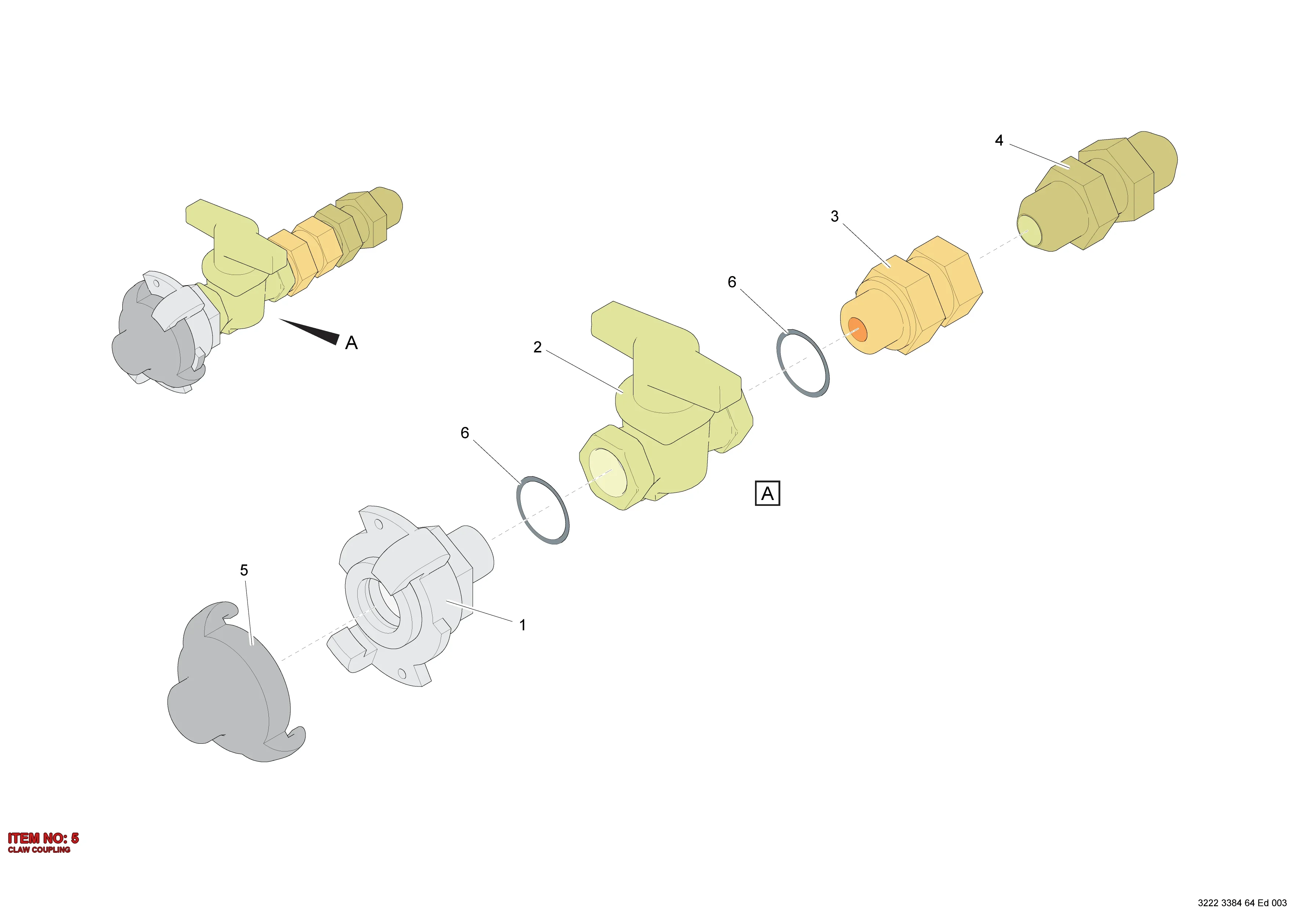 9000 0314 00 CLAW COUPLING - Technical Drawing
