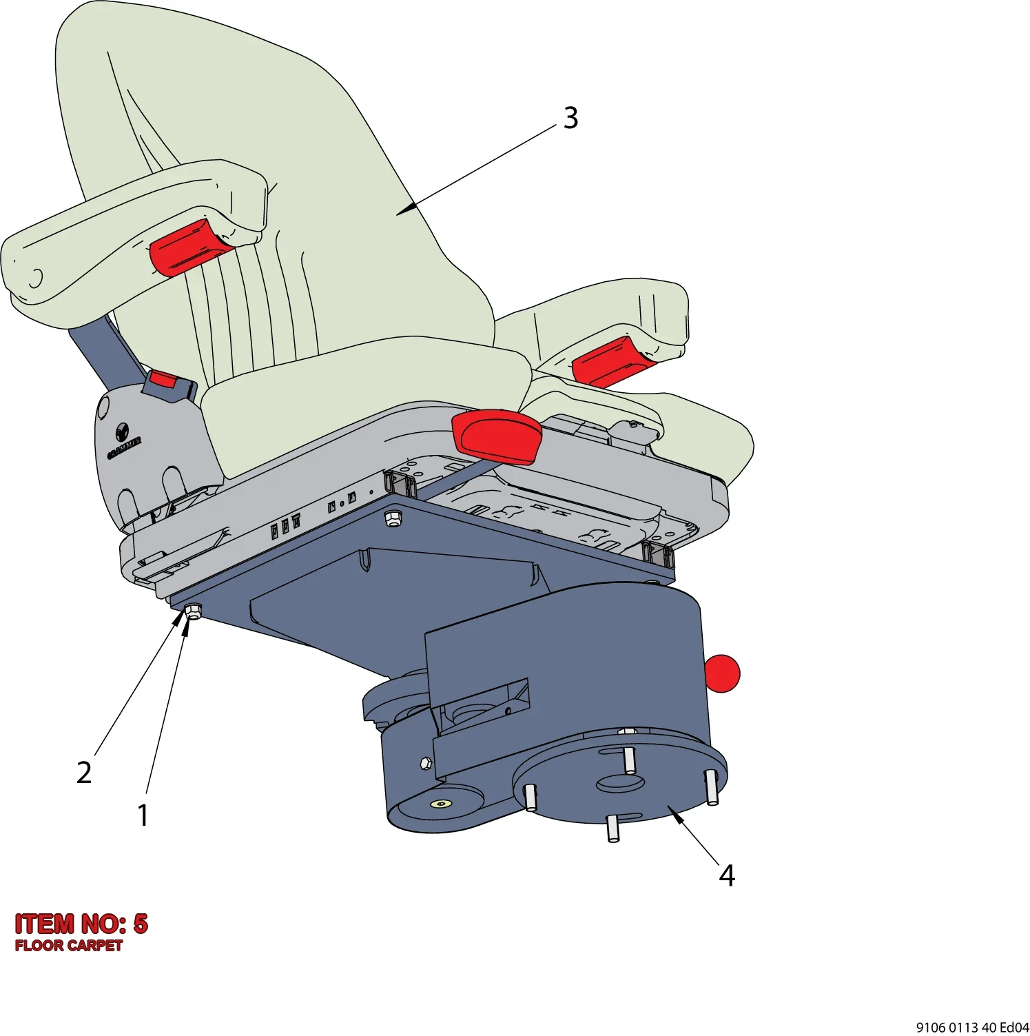 9106 0011 28 FLOOR CARPET - Technical Drawing