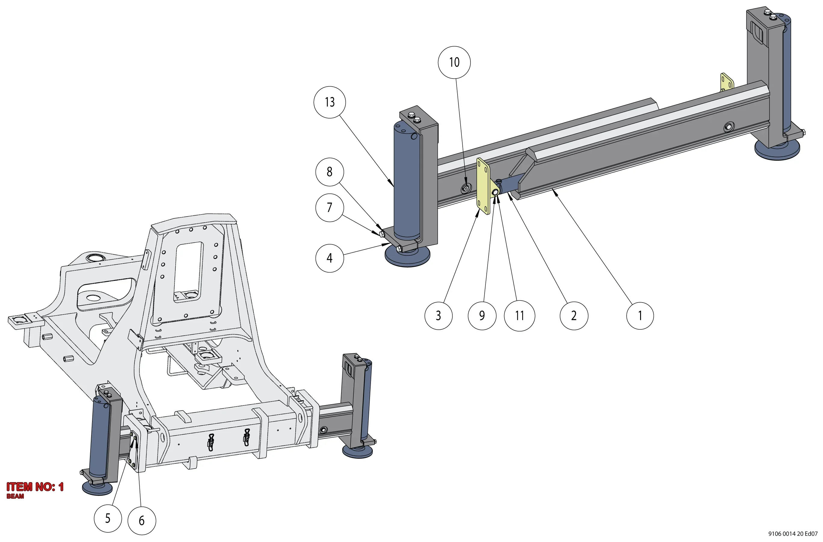 9106 0014 19 BEAM - Technical Drawing
