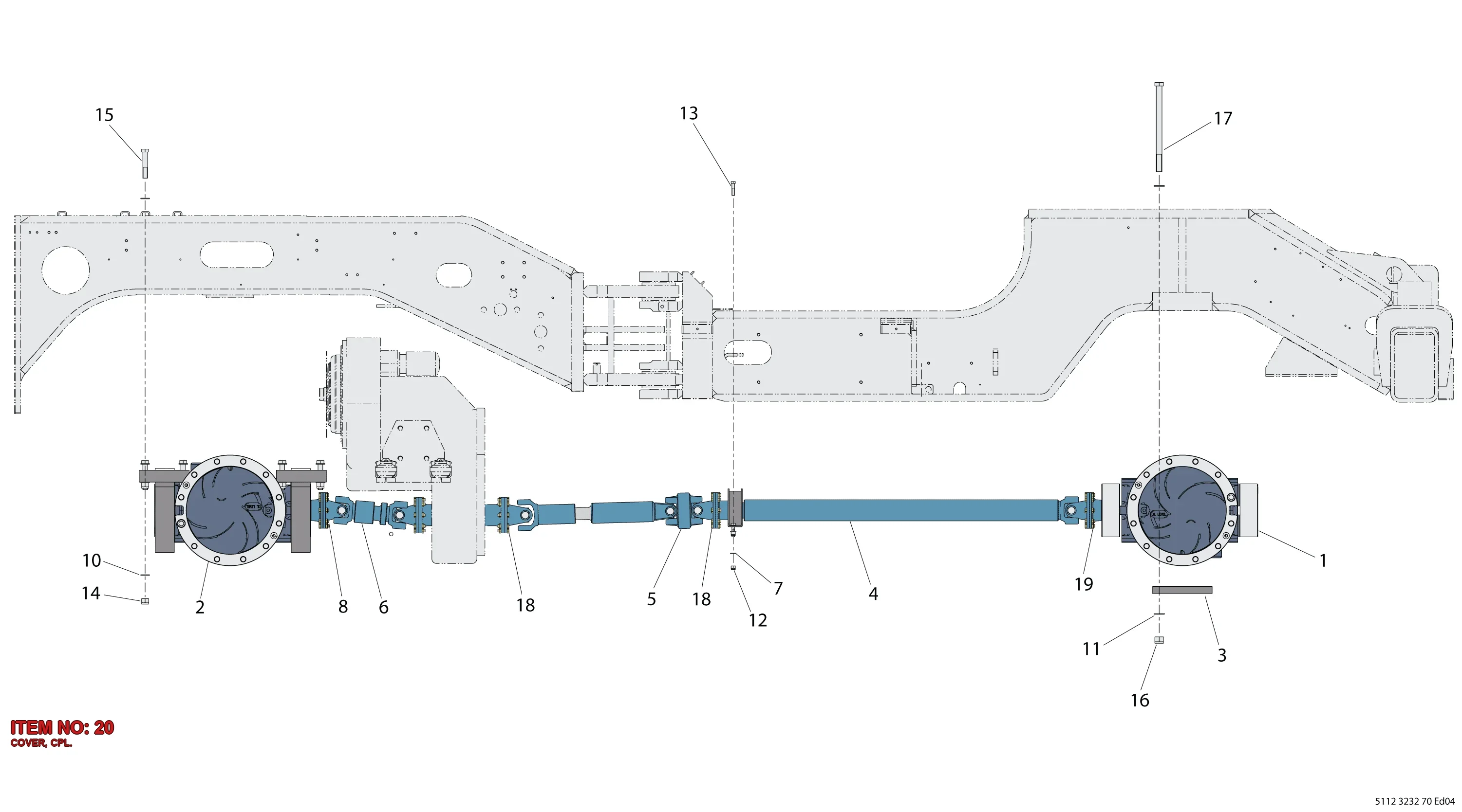 9106 0017 90 COVER, CPL. - Technical Drawing