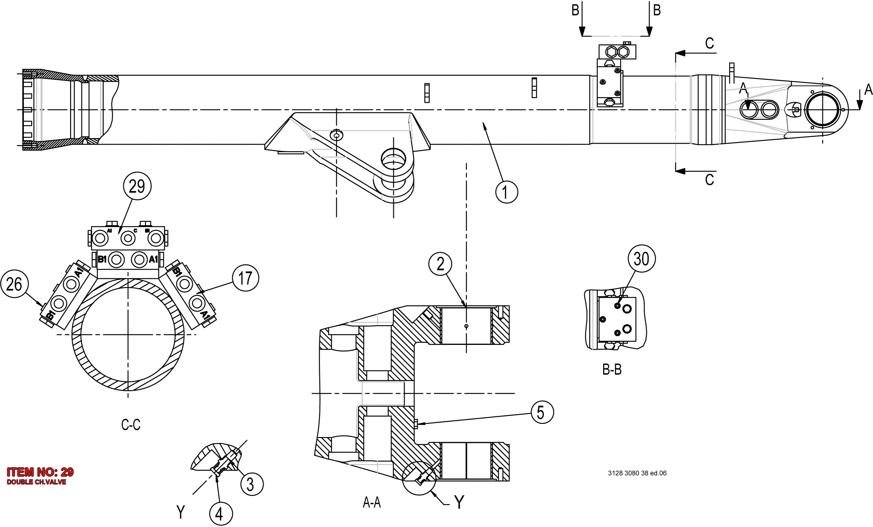 9106 0630 11 DOUBLE CH.VALVE - Technical Drawing