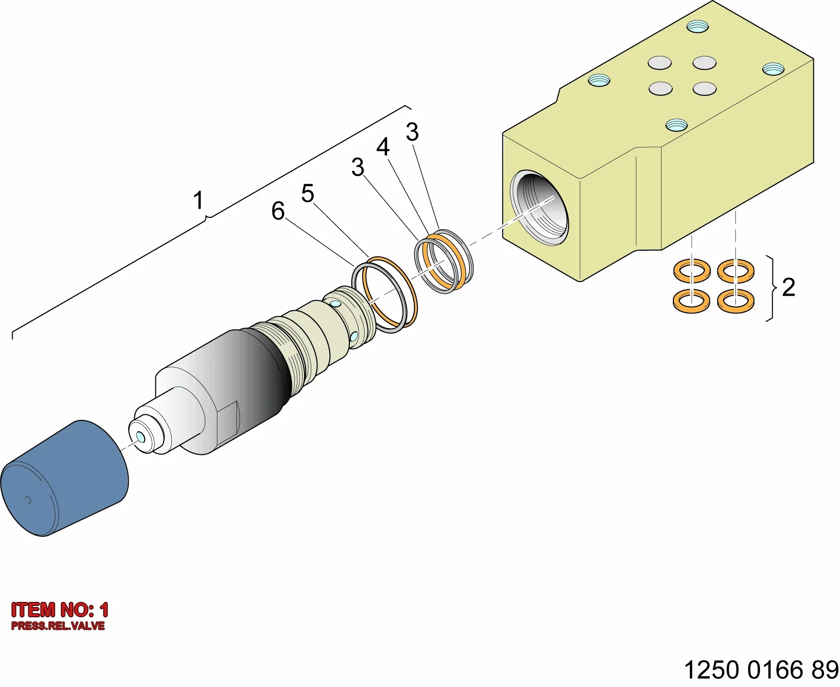 9106 0652 01 PRESS.REL.VALVE - Technical Drawing