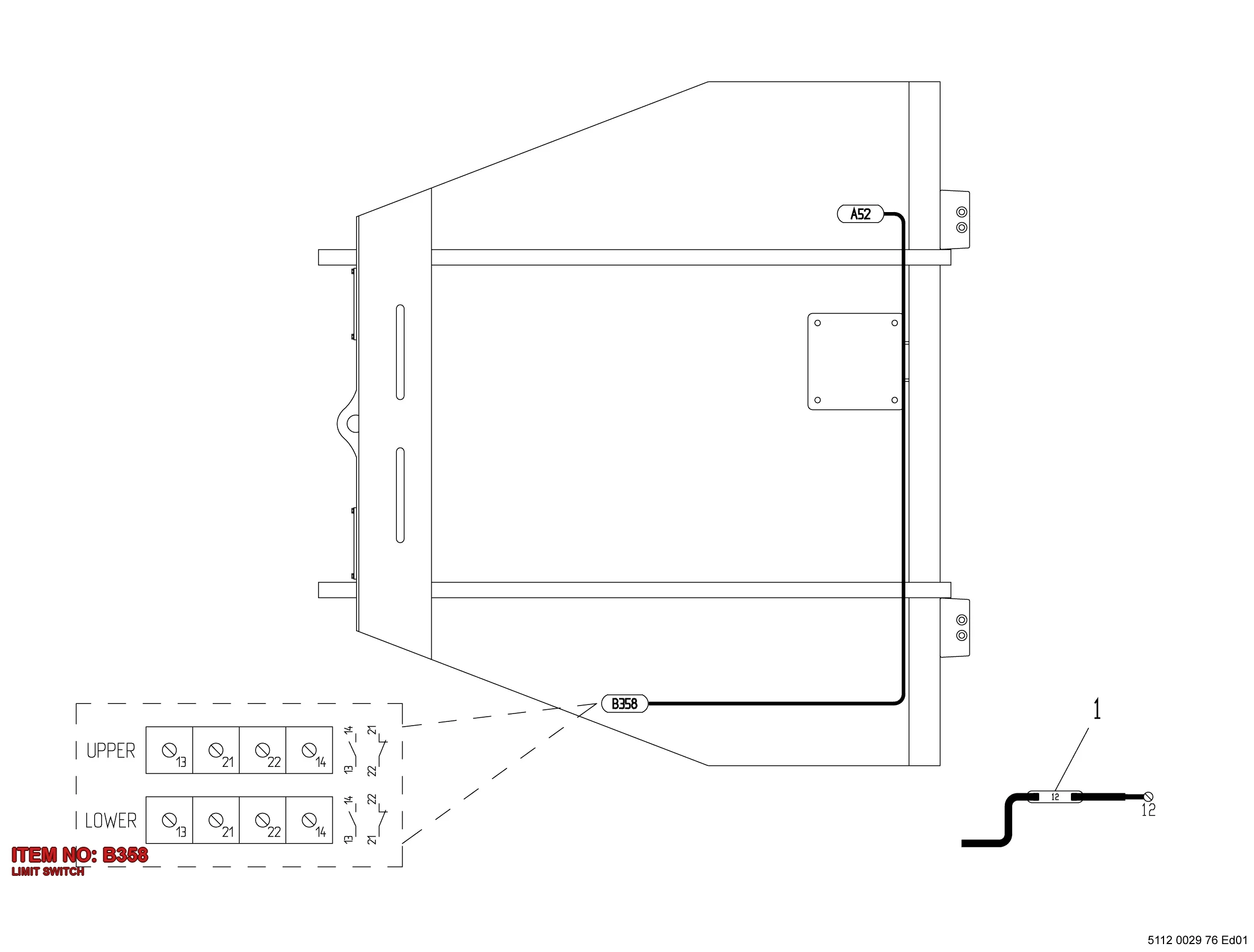 9106 0774 17 LIMIT SWITCH - Technical Drawing