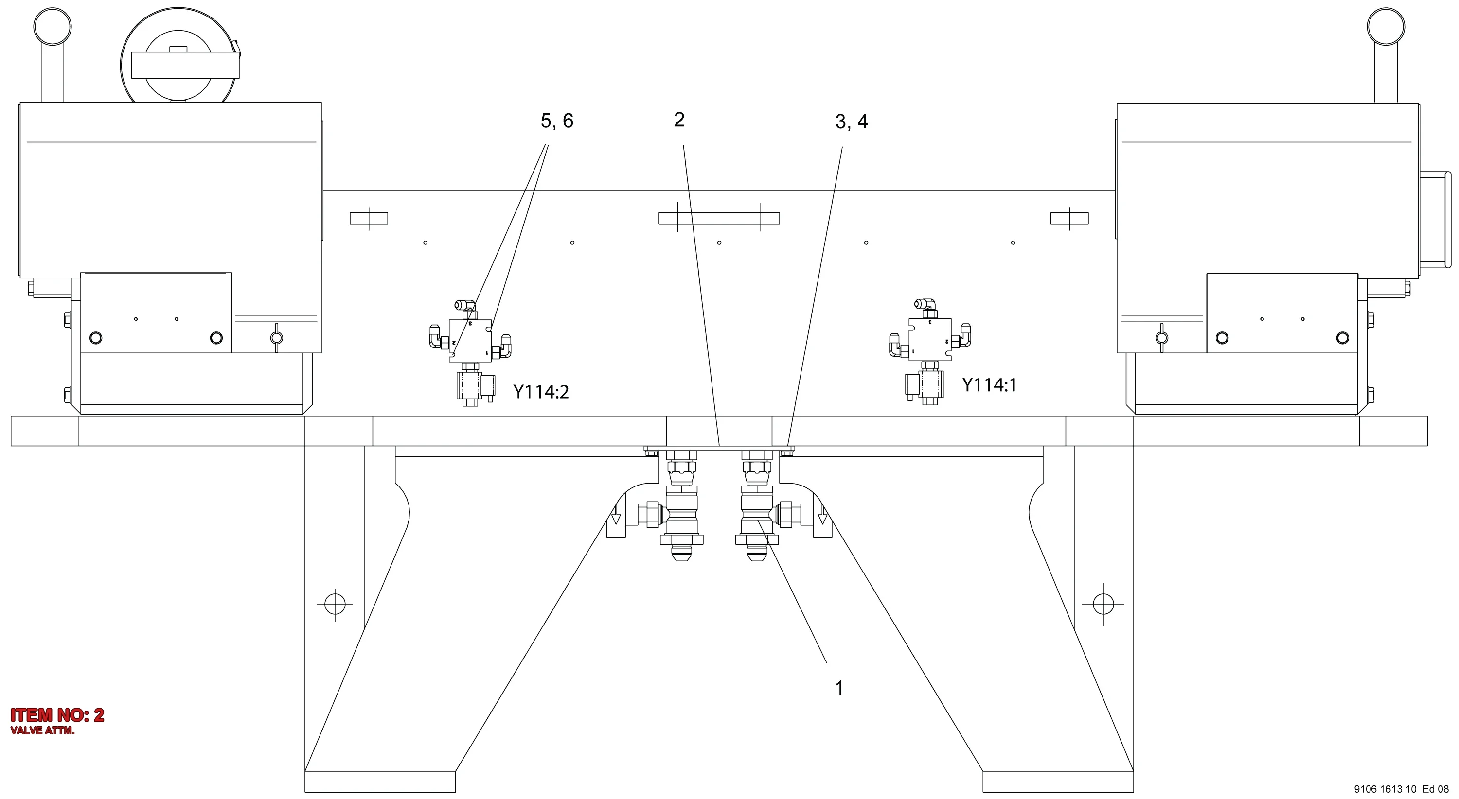 9106 0888 04 VALVE ATTM. - Technical Drawing