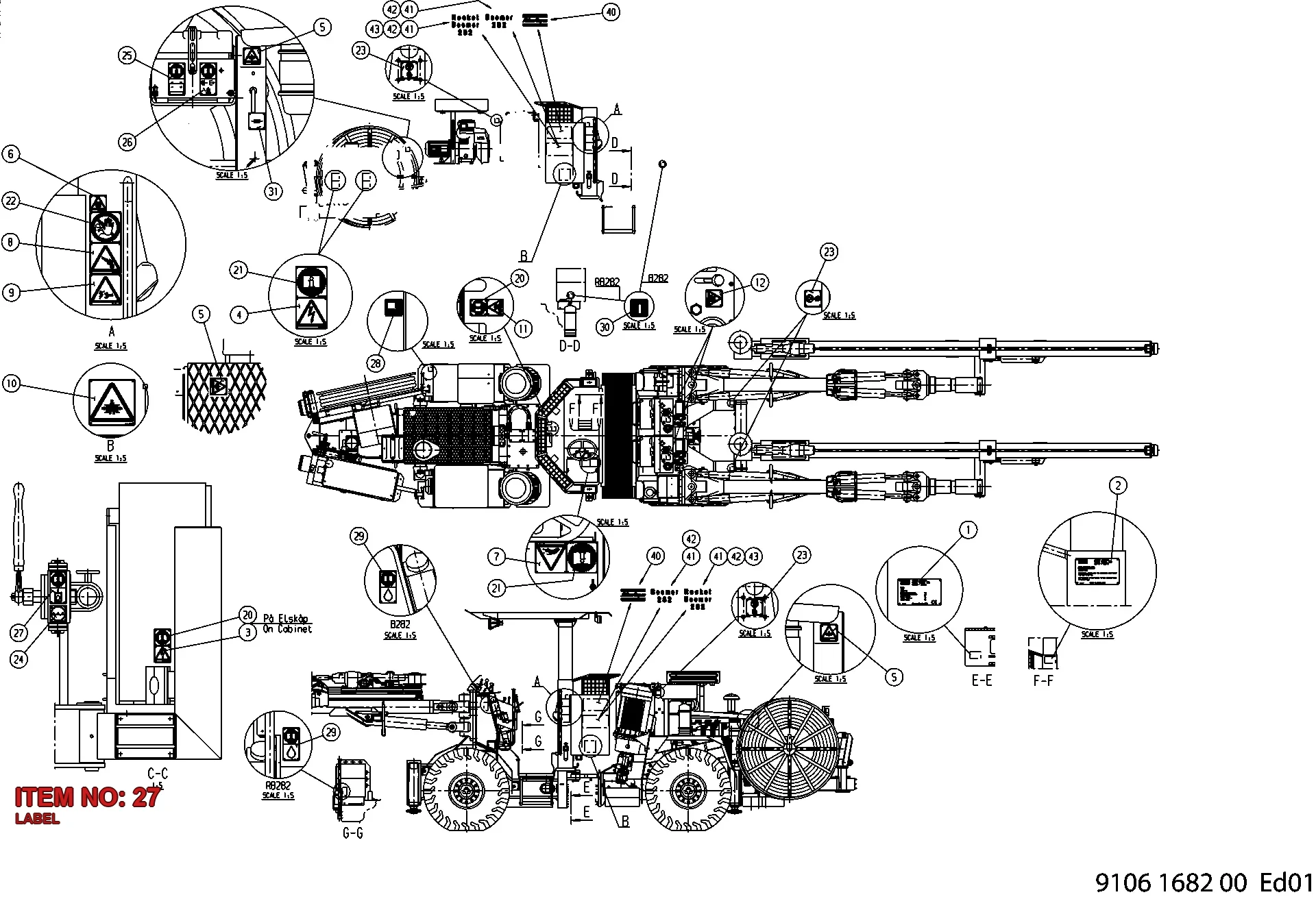 9106 1071 13 LABEL - Technical Drawing