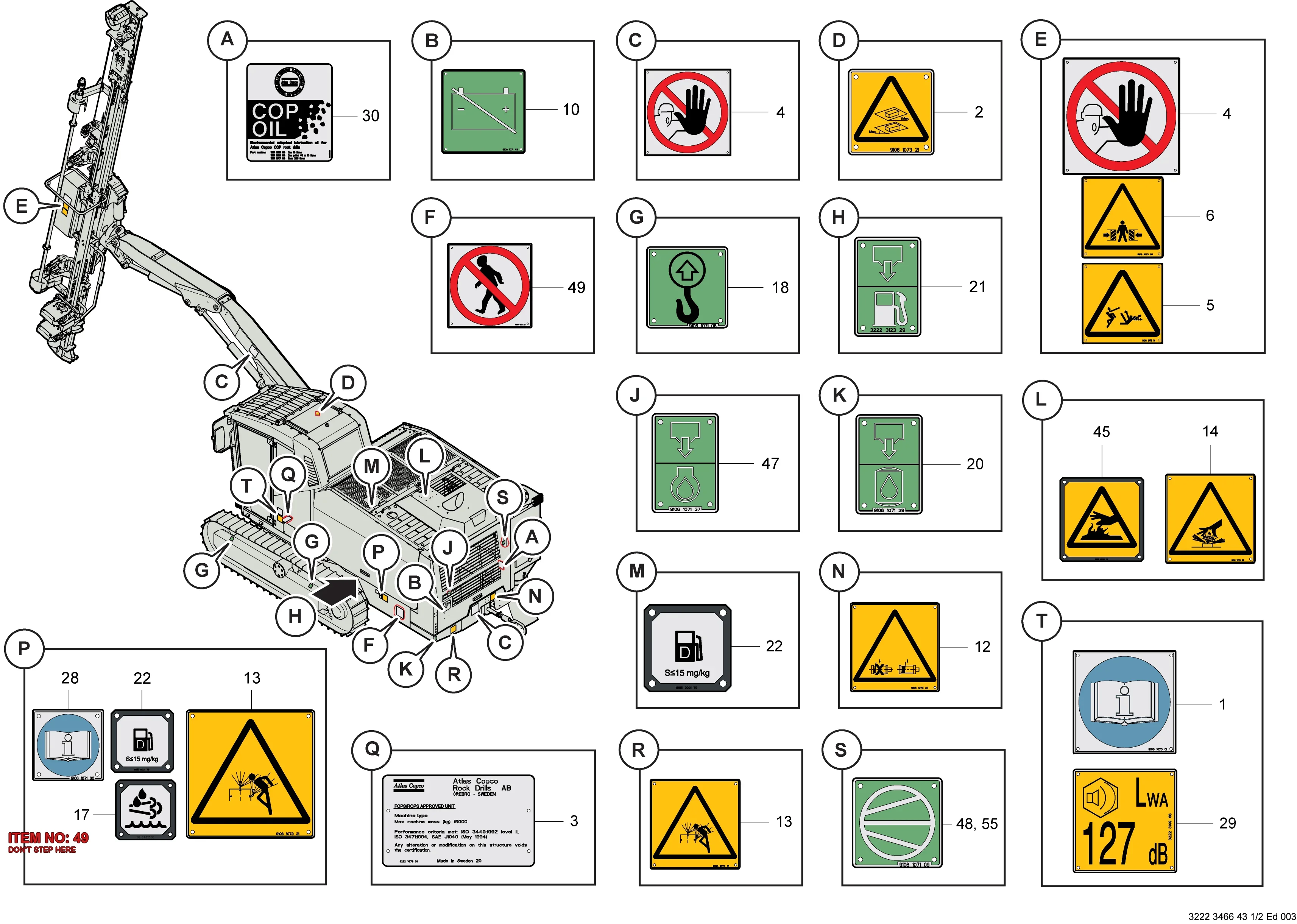 9106 1071 23 DON'T STEP HERE - Technical Drawing