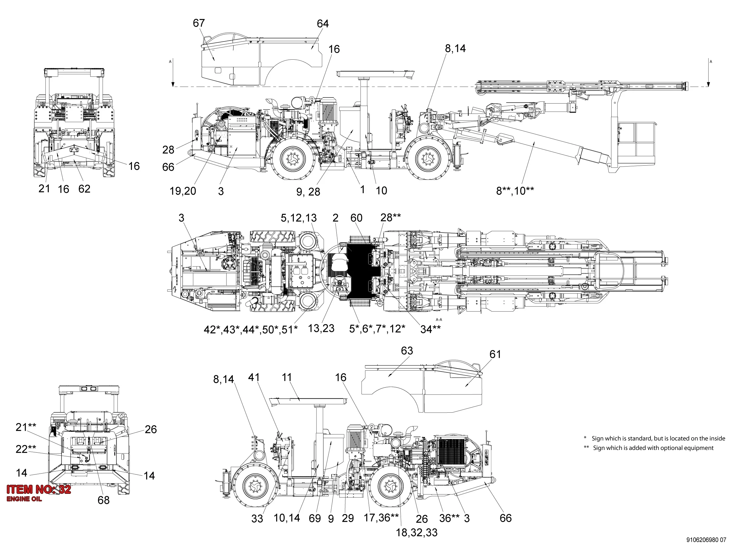 9106 1071 26 ENGINE OIL - Technical Drawing