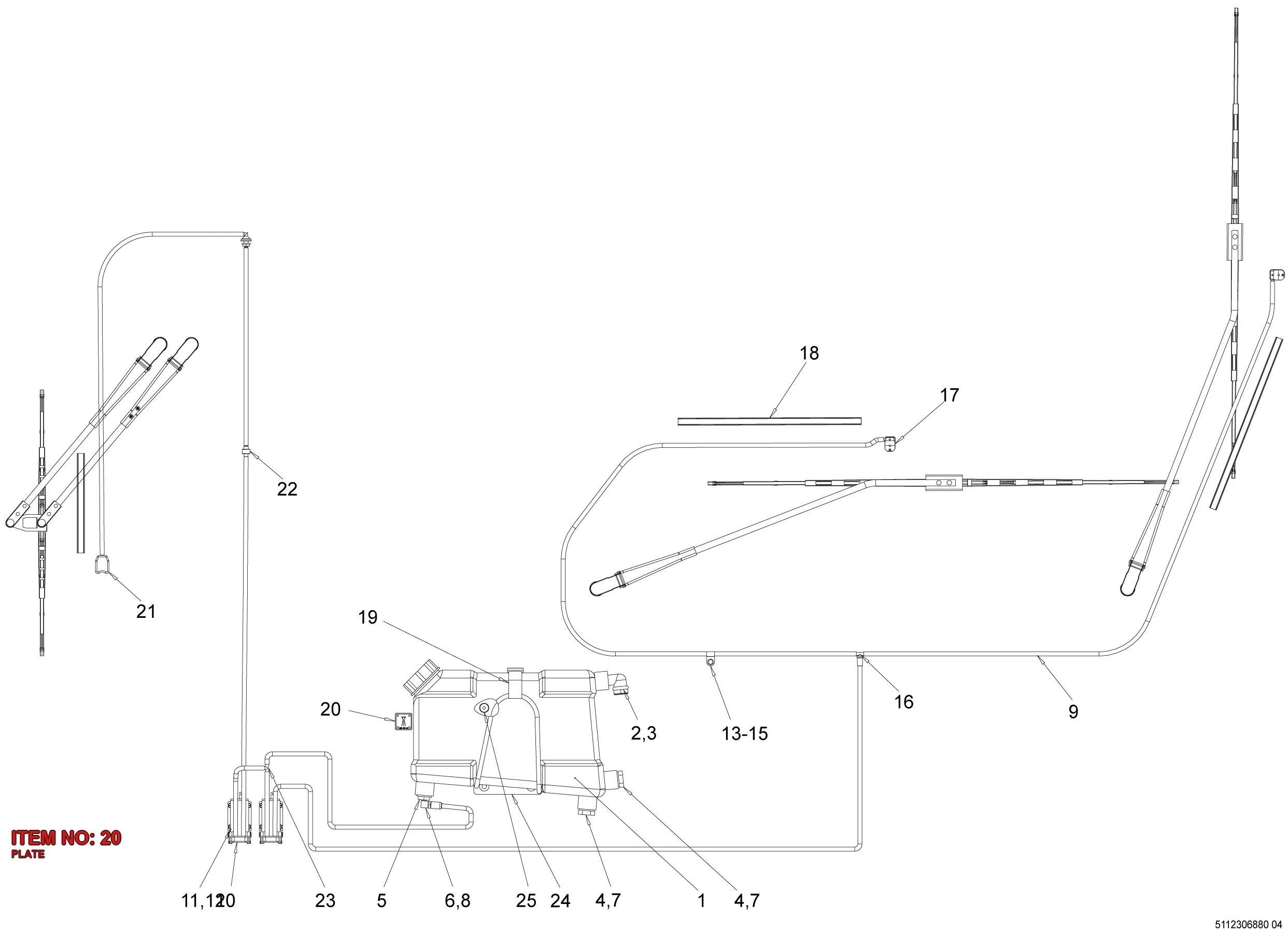 9106 1071 40 PLATE - Technical Drawing