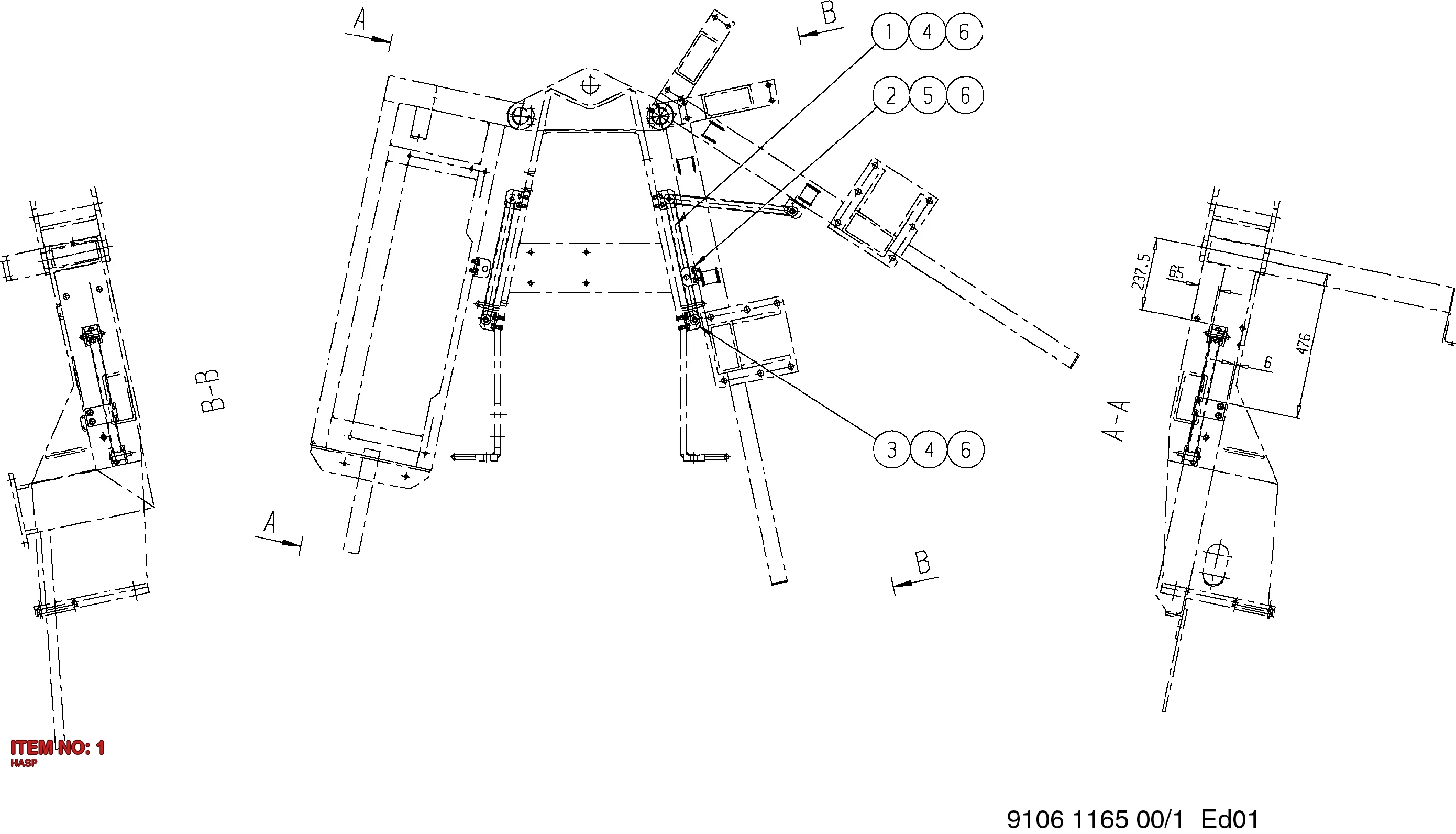 9106 1165 01 HASP - Technical Drawing