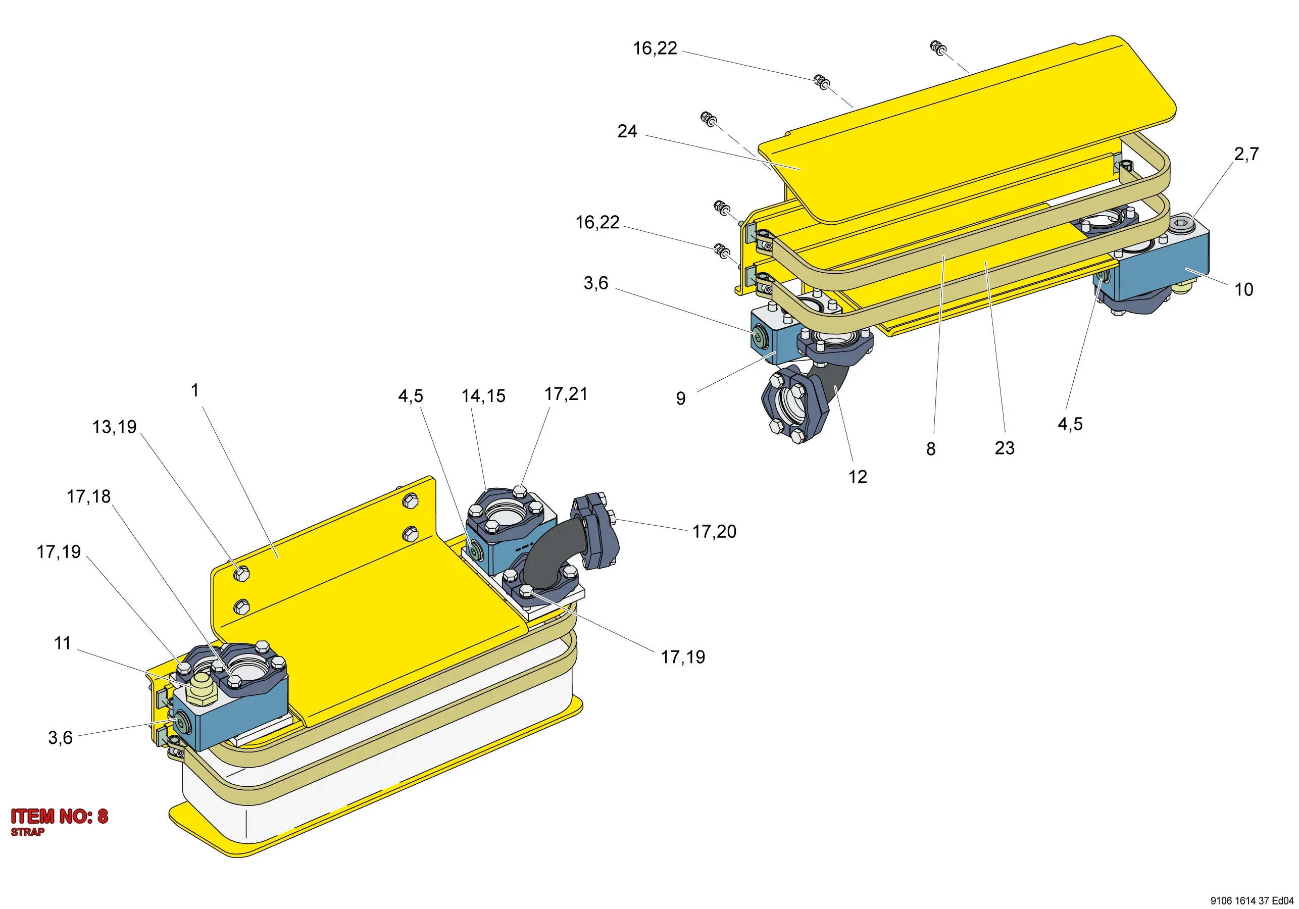 9106 1208 61 STRAP - Technical Drawing