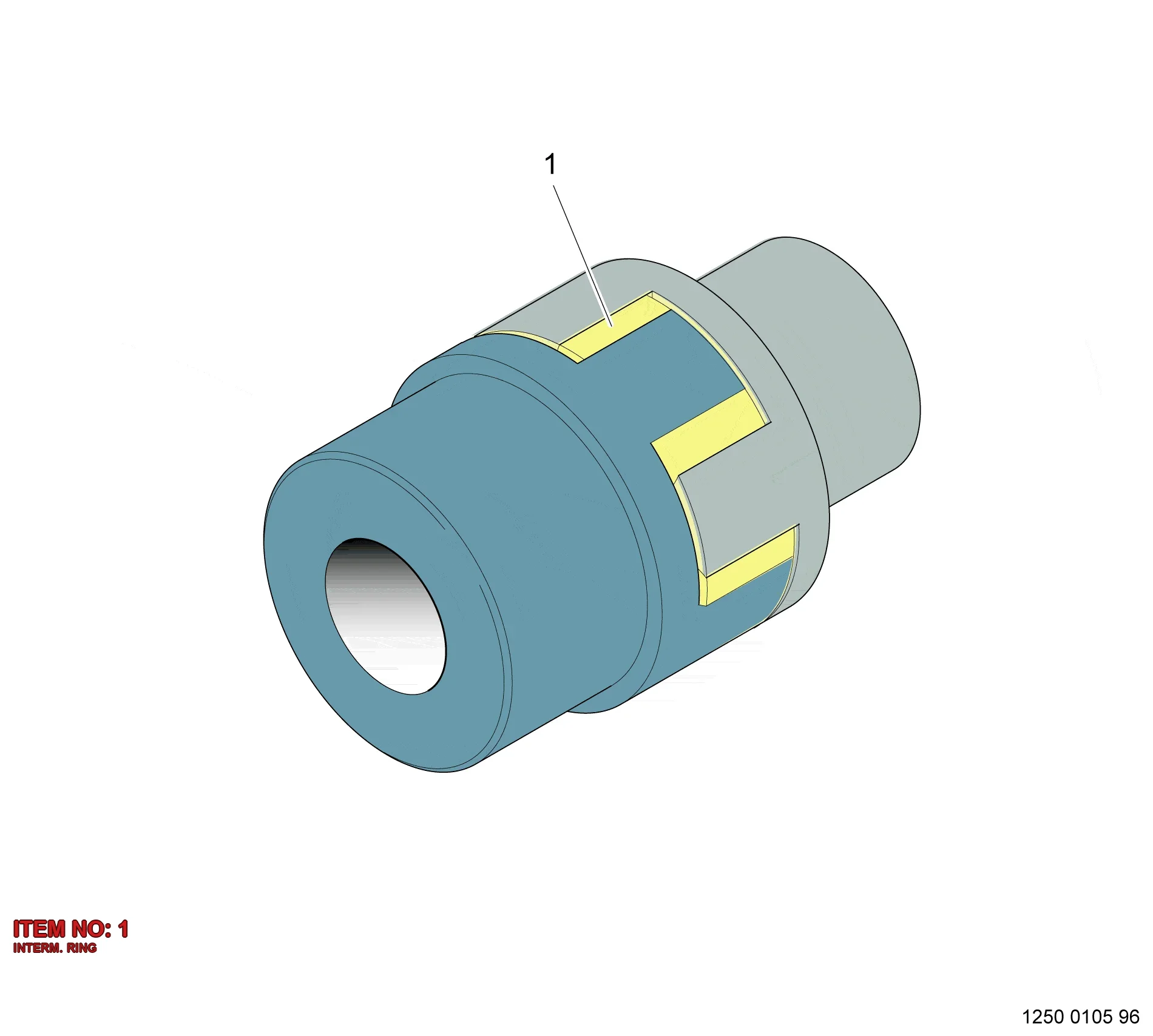 9106 1275 98 INTERM. RING - Technical Drawing