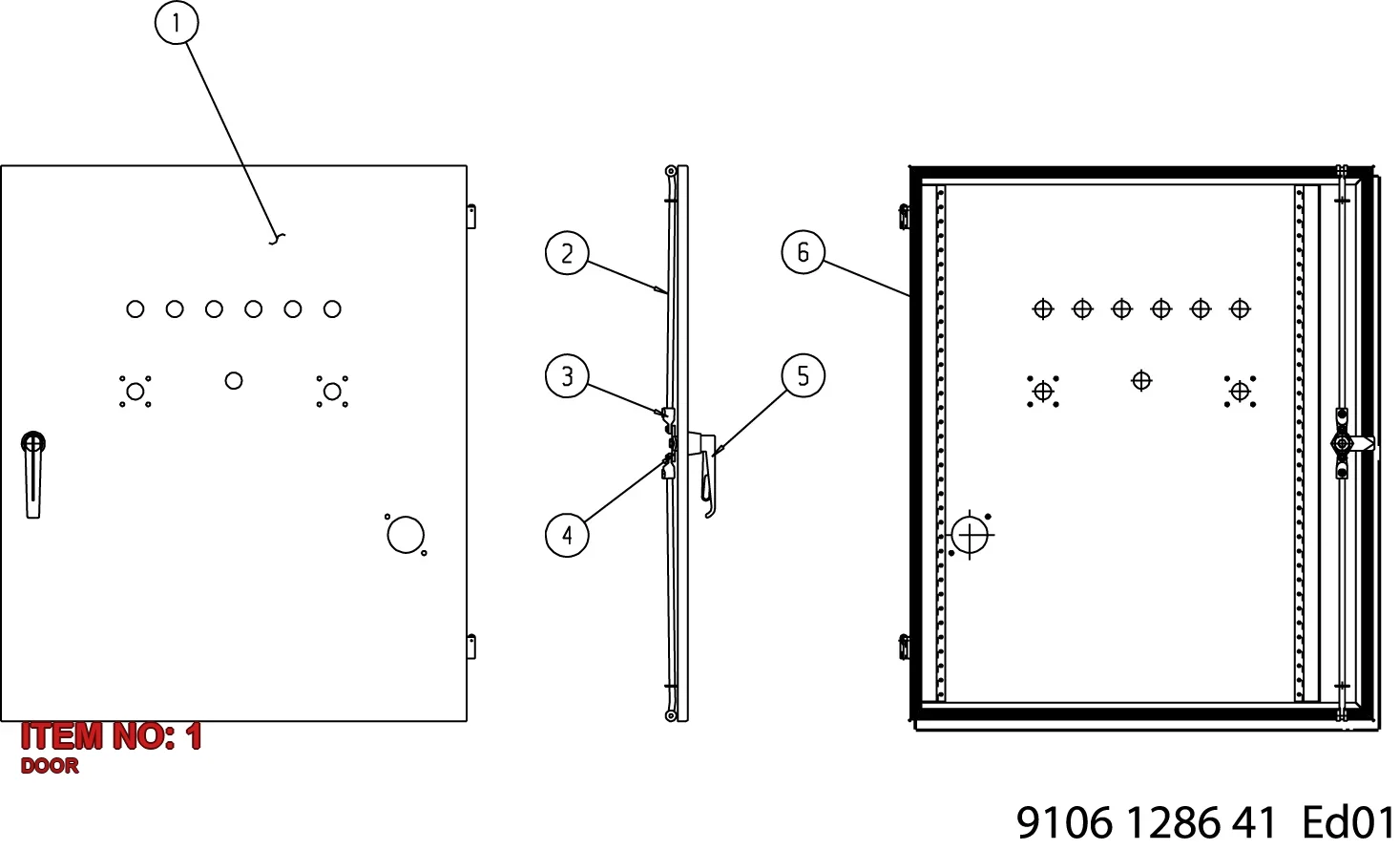 9106 1286 55 DOOR - Technical Drawing
