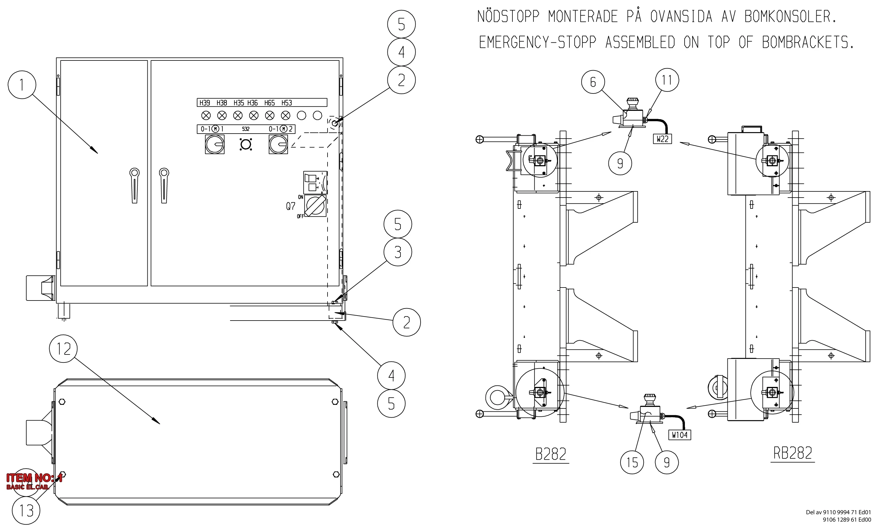 9106 1289 87 BASIC EL.CAB. - Technical Drawing