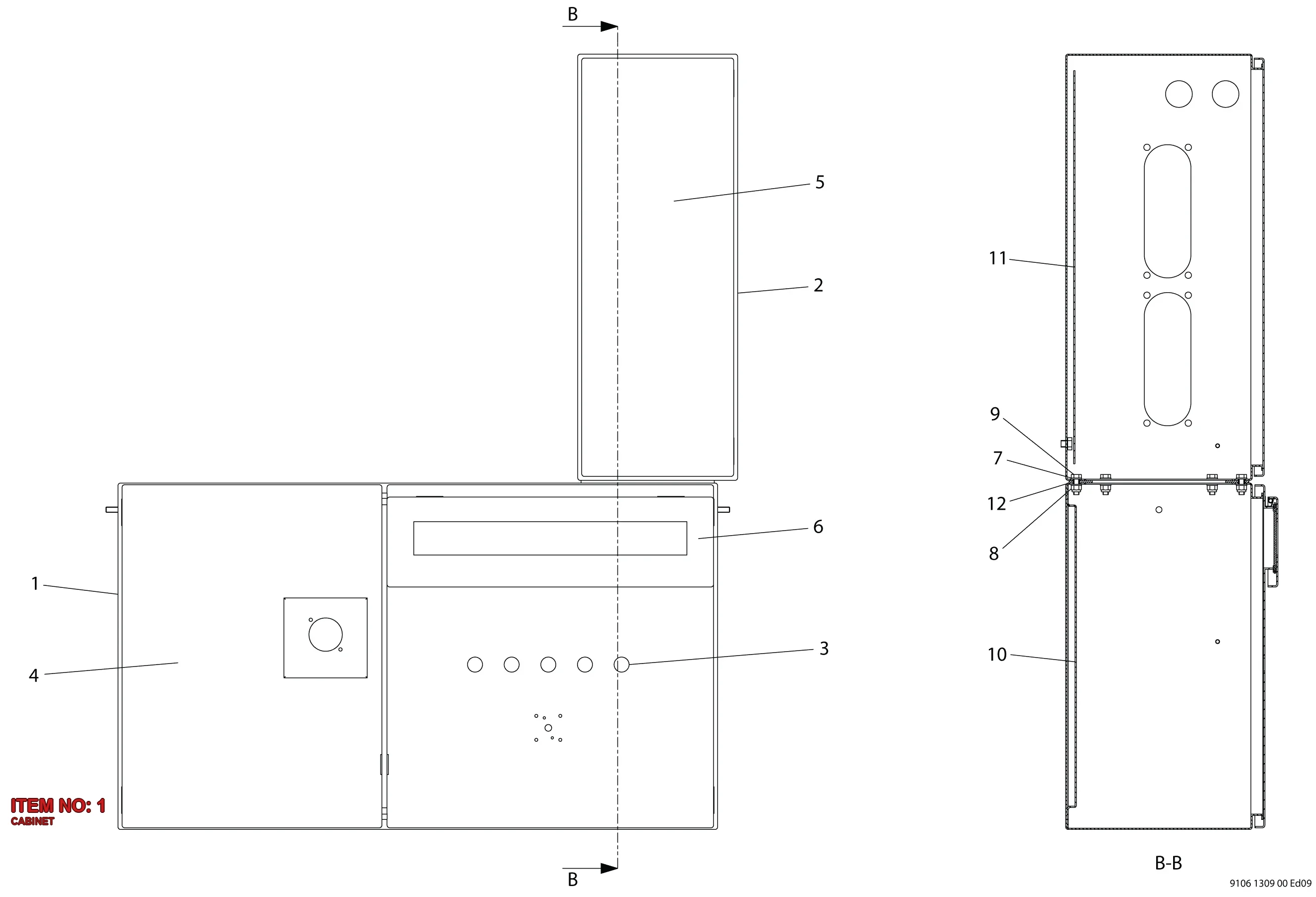 9106 1309 01 CABINET - Technical Drawing