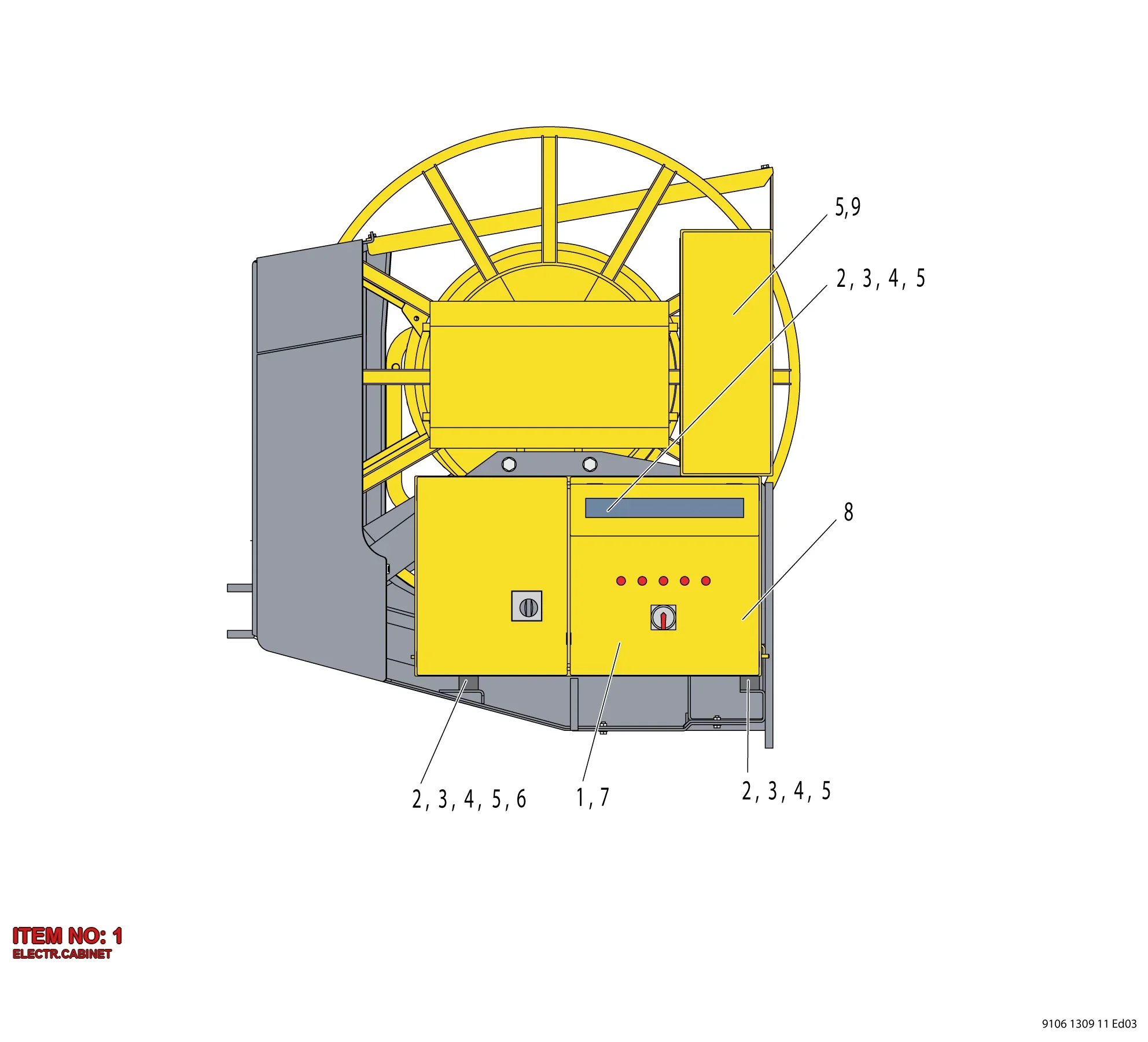 9106 1309 12 ELECTR.CABINET - Technical Drawing