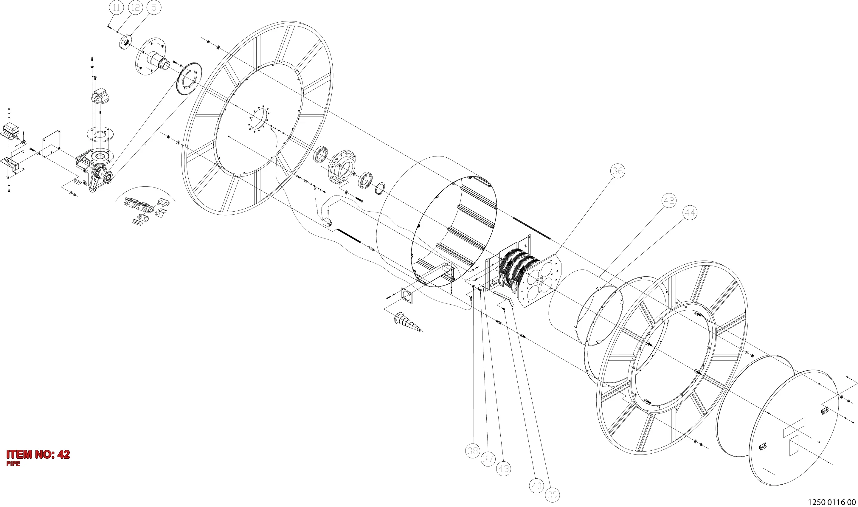 9106 1438 27 PIPE - Technical Drawing