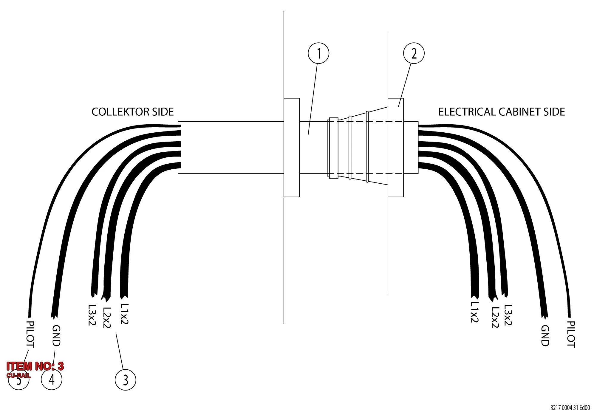 9106 1446 66 CU-RAIL - Technical Drawing