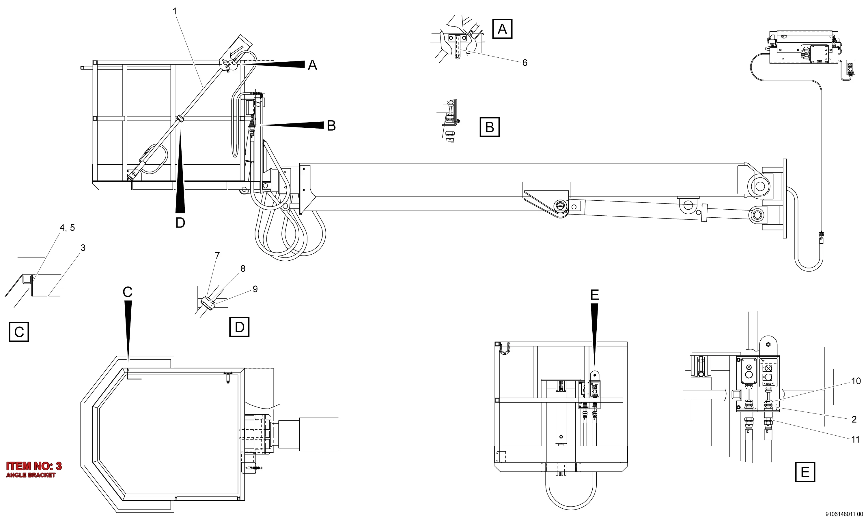 9106 1480 13 ANGLE BRACKET - Technical Drawing