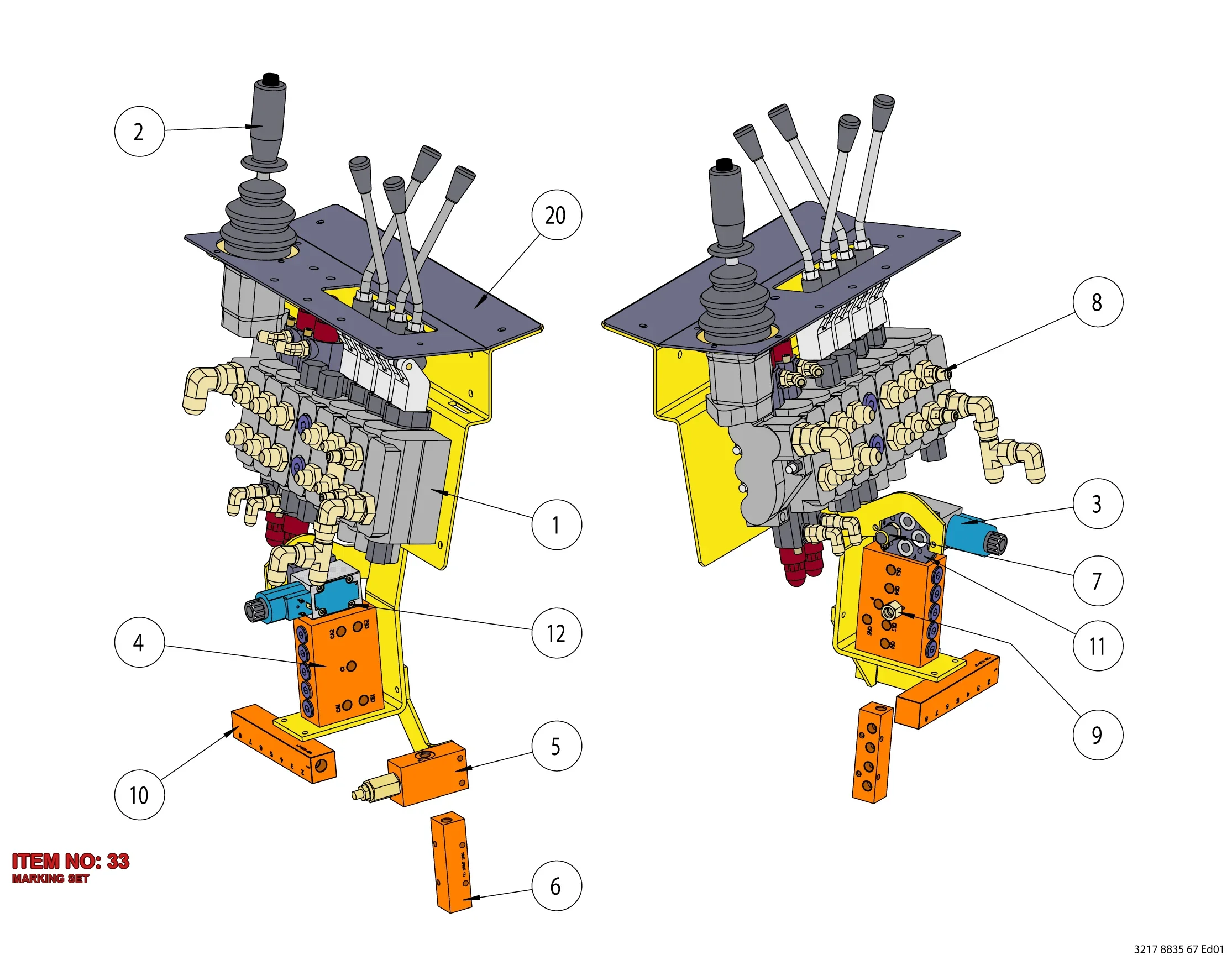 9106 1486 75 MARKING SET - Technical Drawing