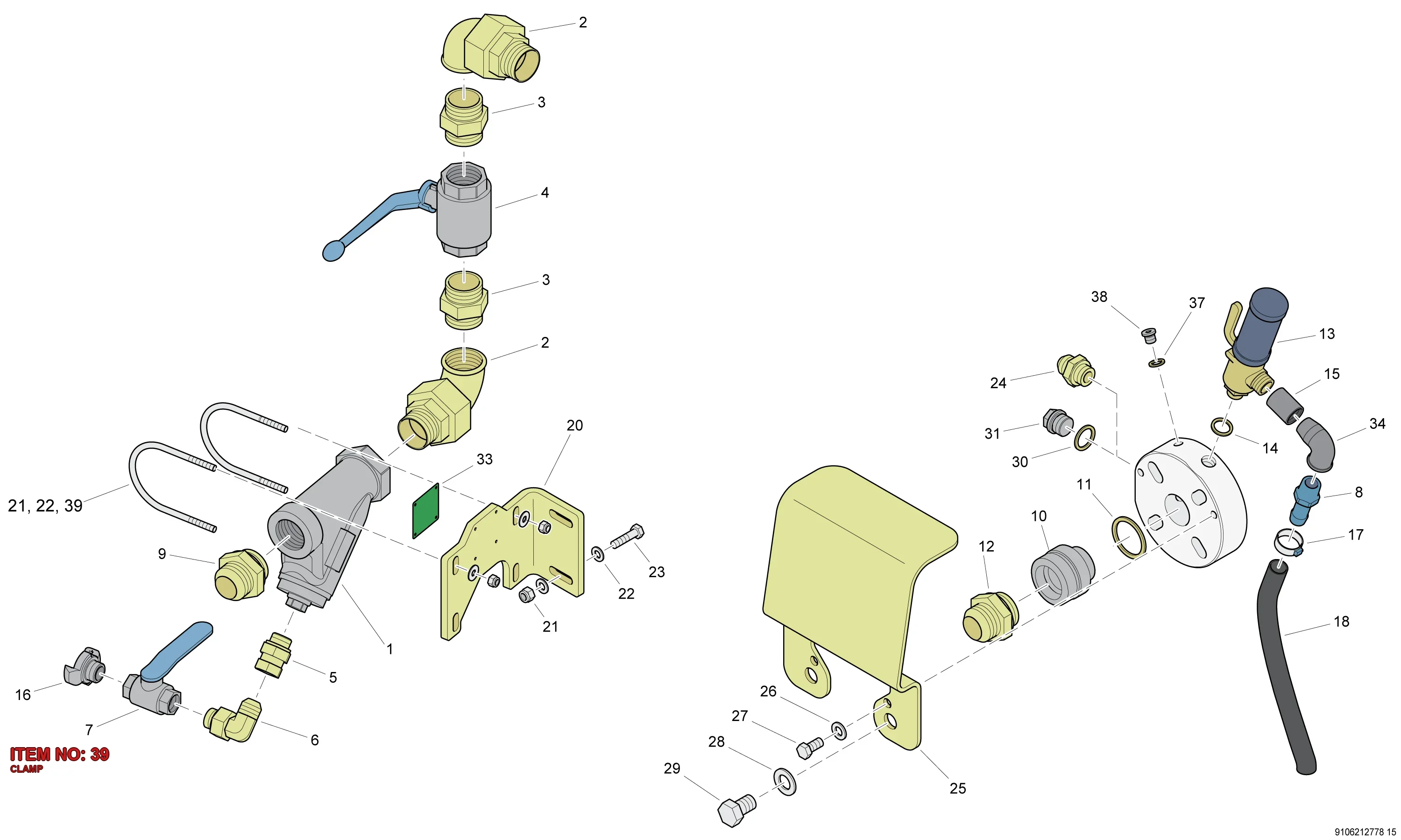 9106 1495 41 CLAMP - Technical Drawing