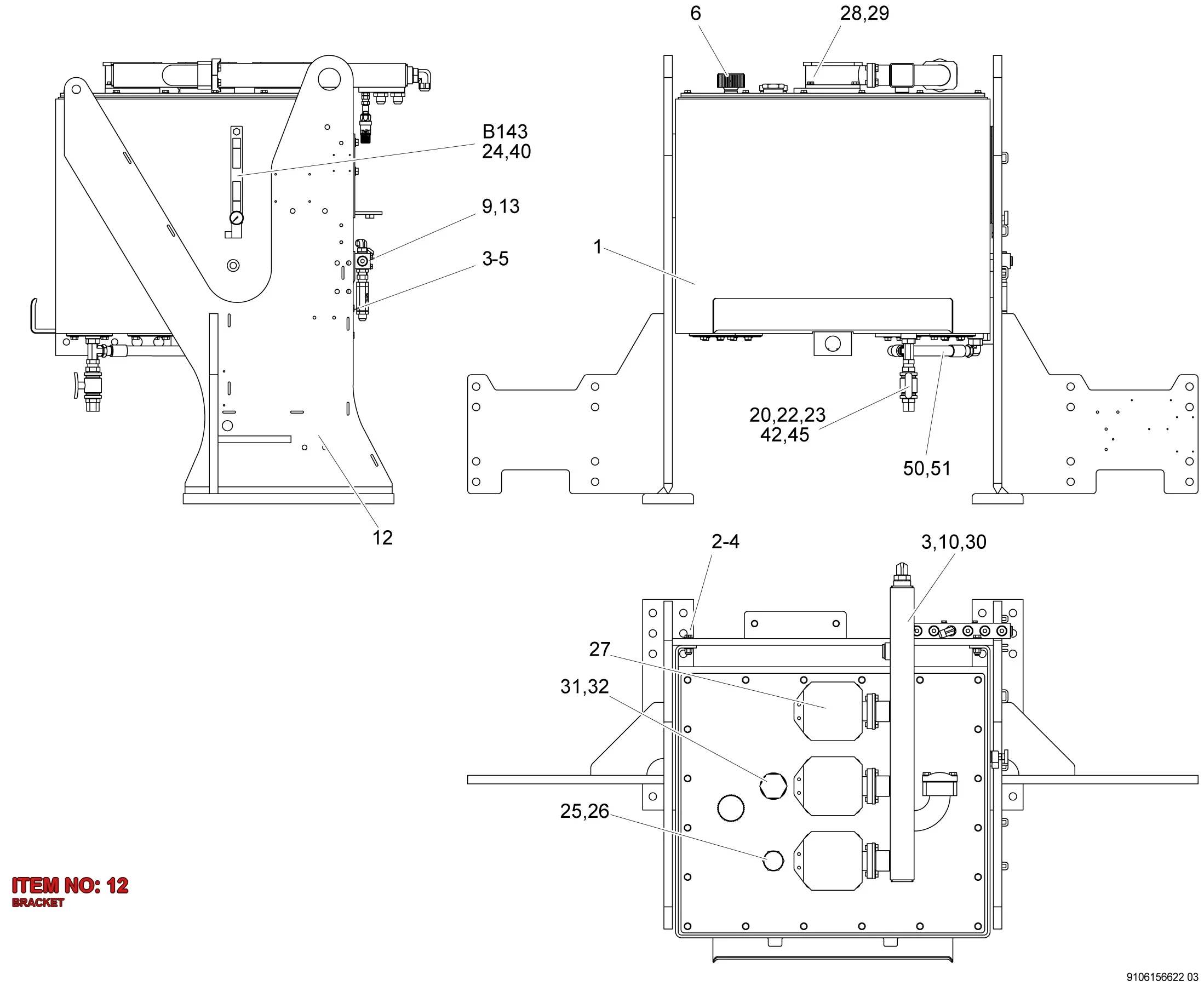 9106 1566 83 BRACKET - Technical Drawing