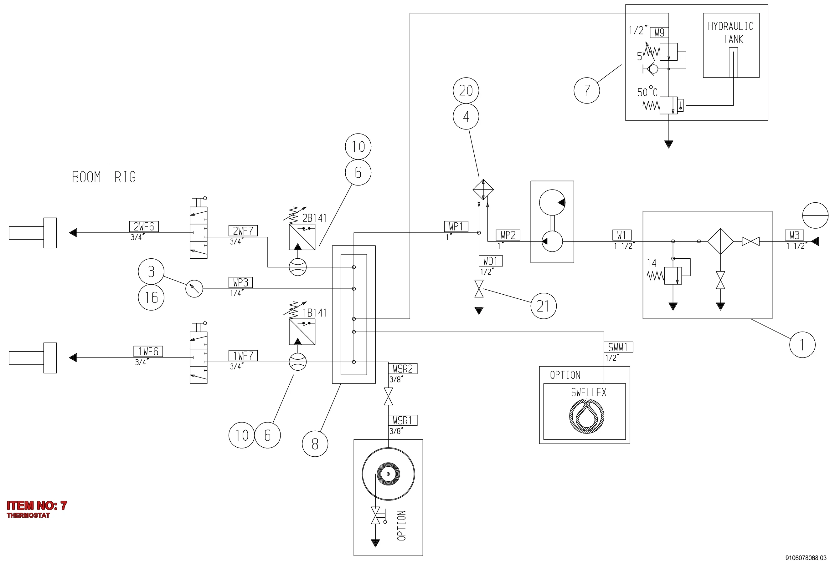 9106 1570 29 THERMOSTAT - Technical Drawing