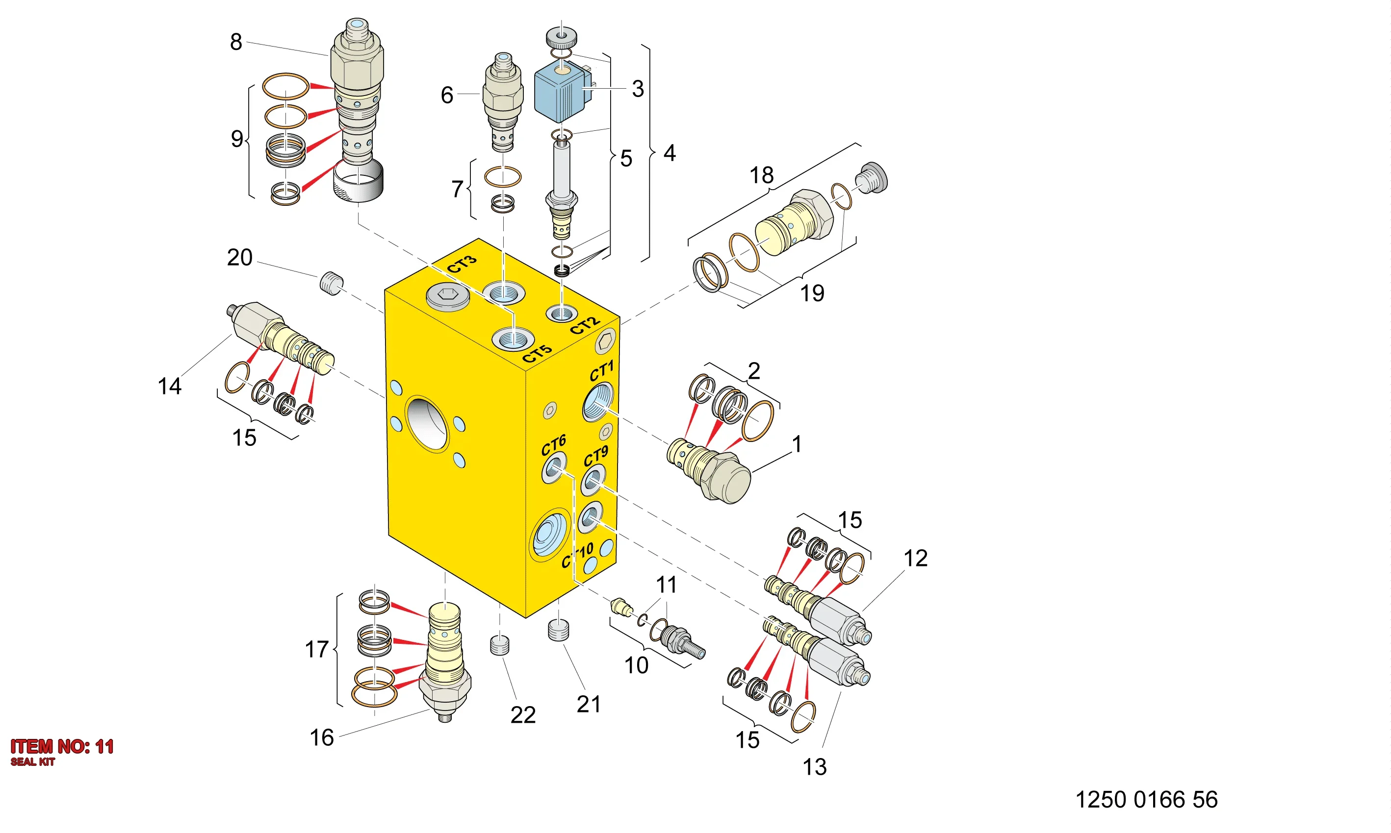 9106 1607 43 SEAL KIT - Technical Drawing