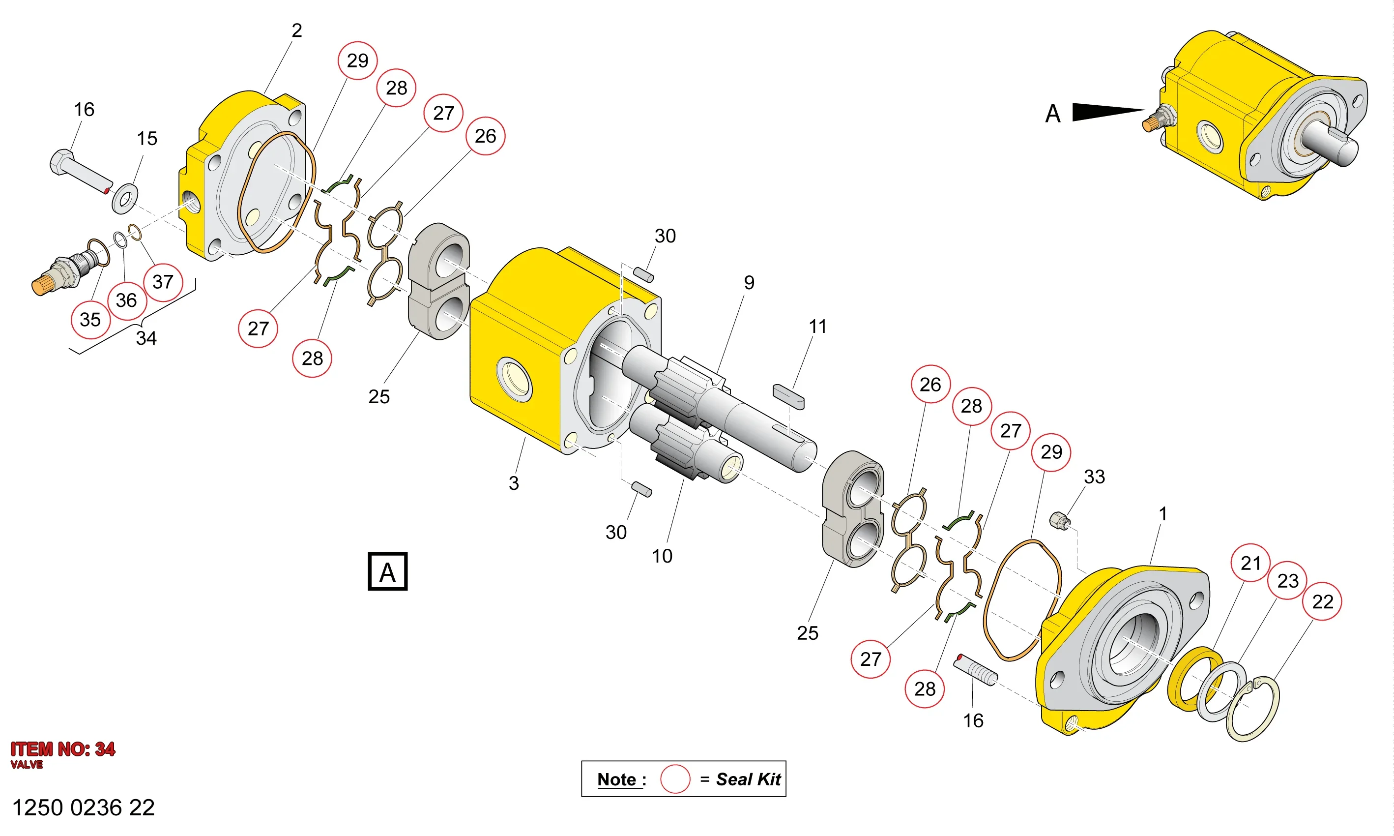 9106 1612 54 VALVE - Technical Drawing