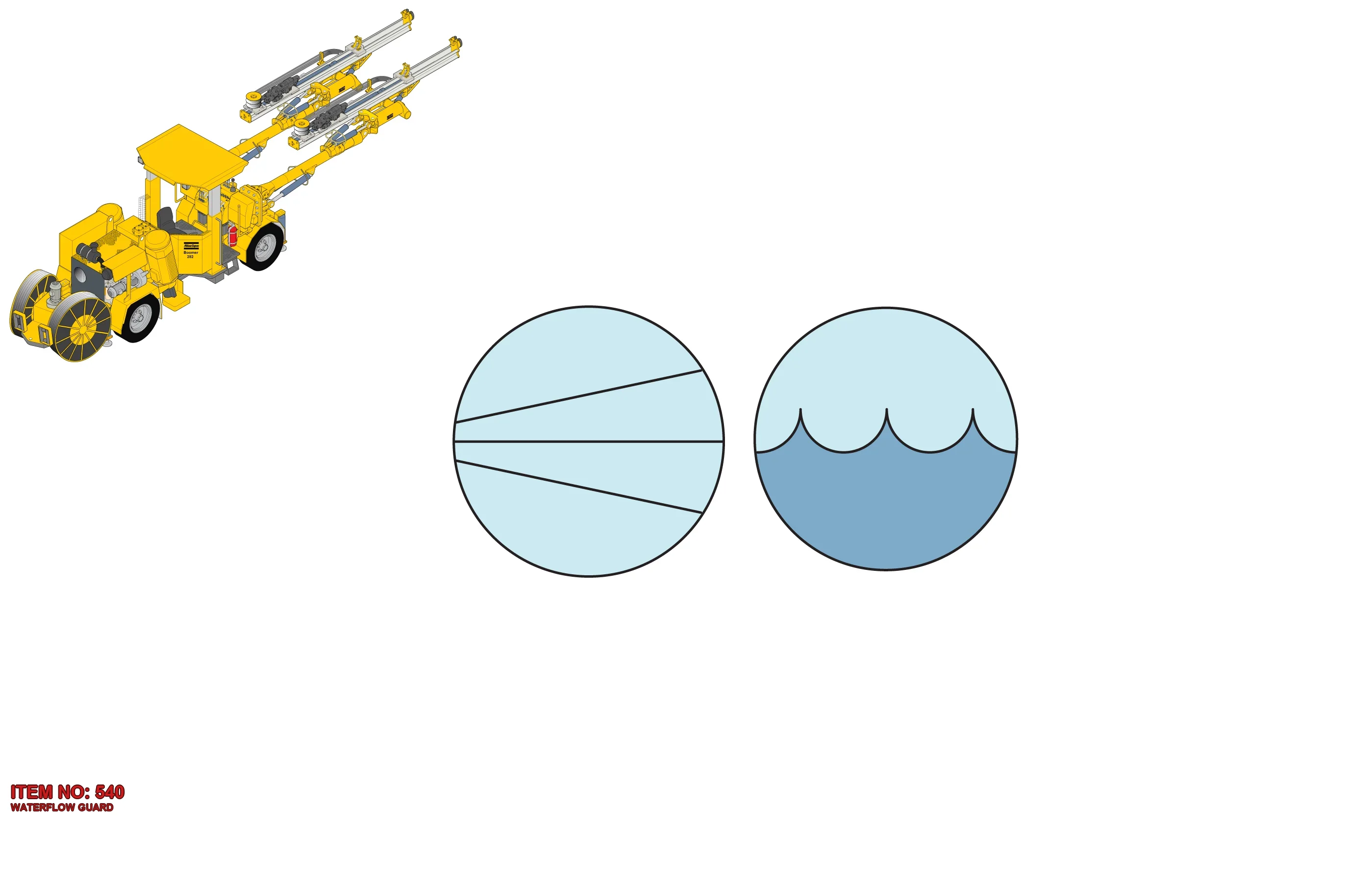 9106 1613 10 WATERFLOW GUARD - Technical Drawing