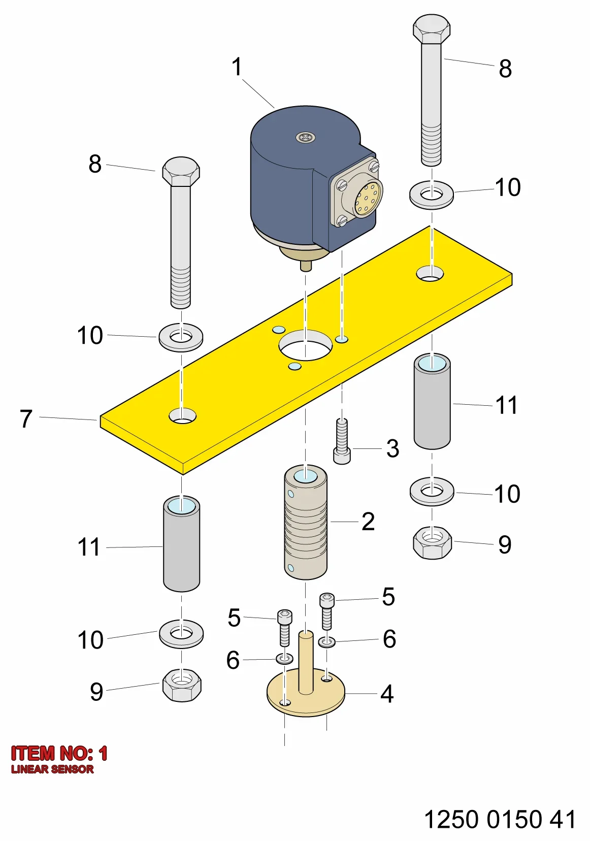 9106 1636 10 LINEAR SENSOR - Technical Drawing