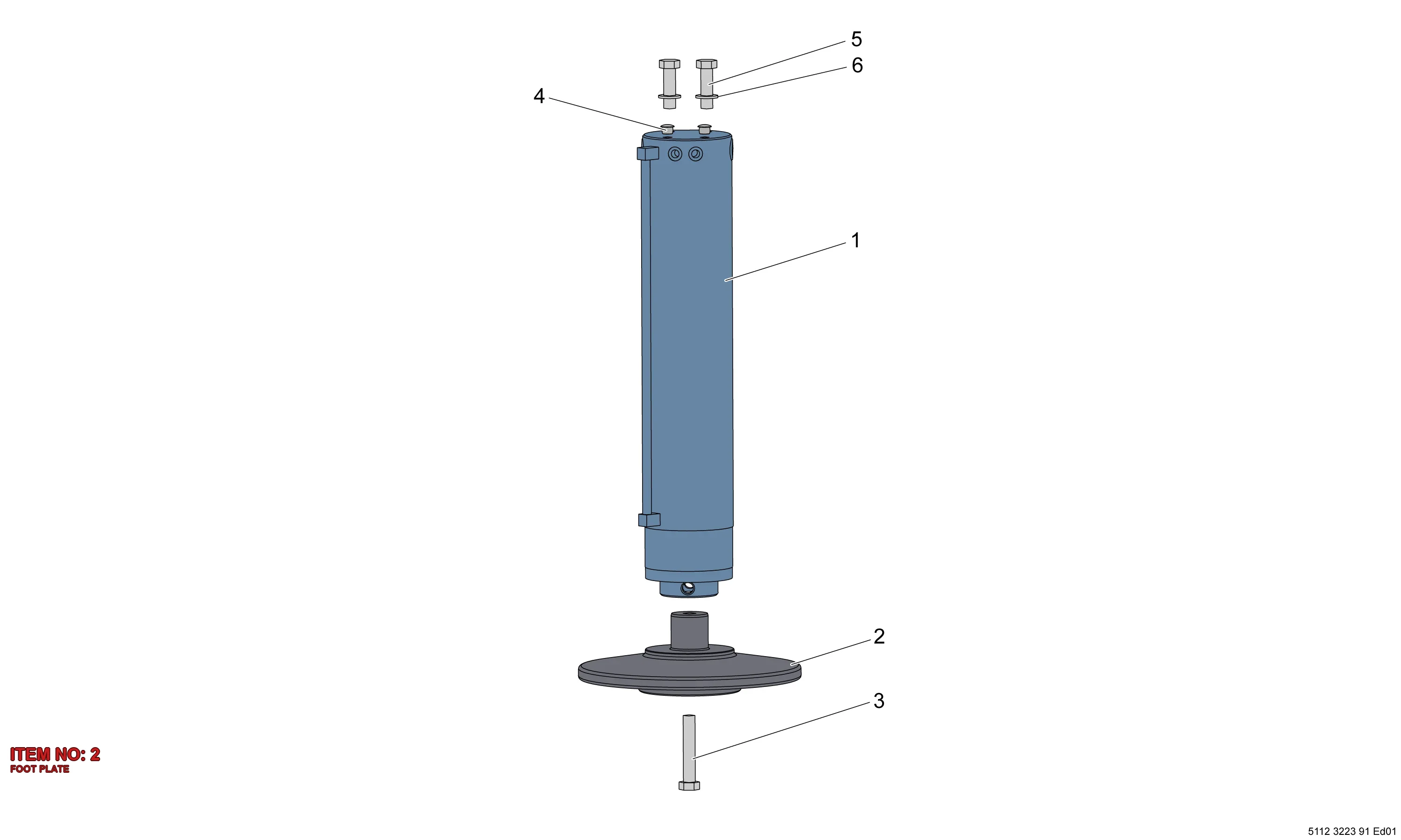 9106 1702 35 FOOT PLATE - Technical Drawing