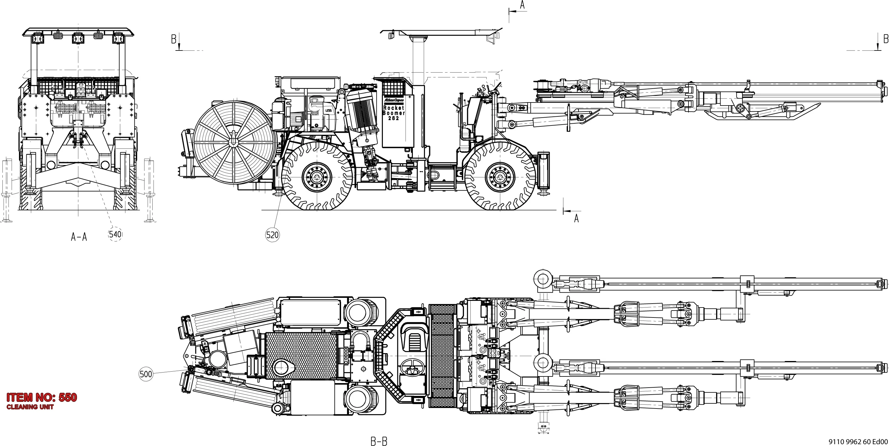 9106 1726 20 CLEANING UNIT - Technical Drawing