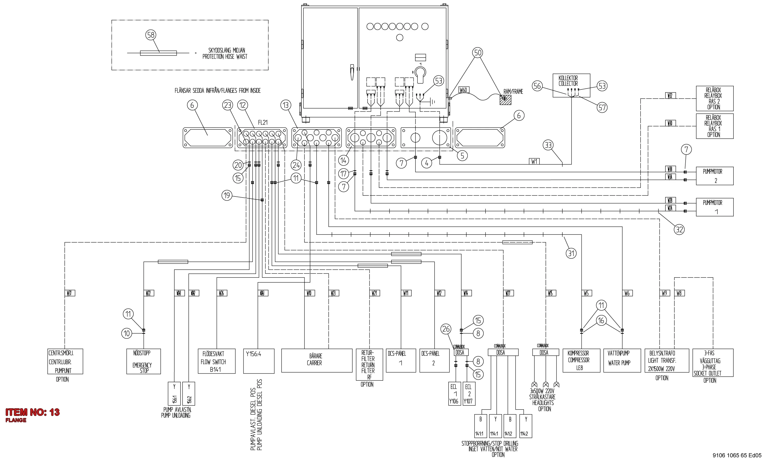 9106 1752 01 FLANGE - Technical Drawing