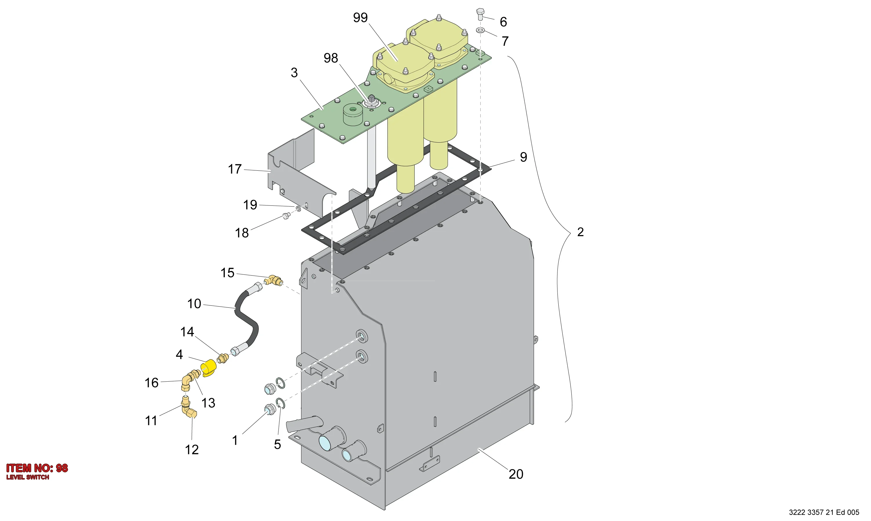 9106 1775 49 LEVEL SWITCH - Technical Drawing