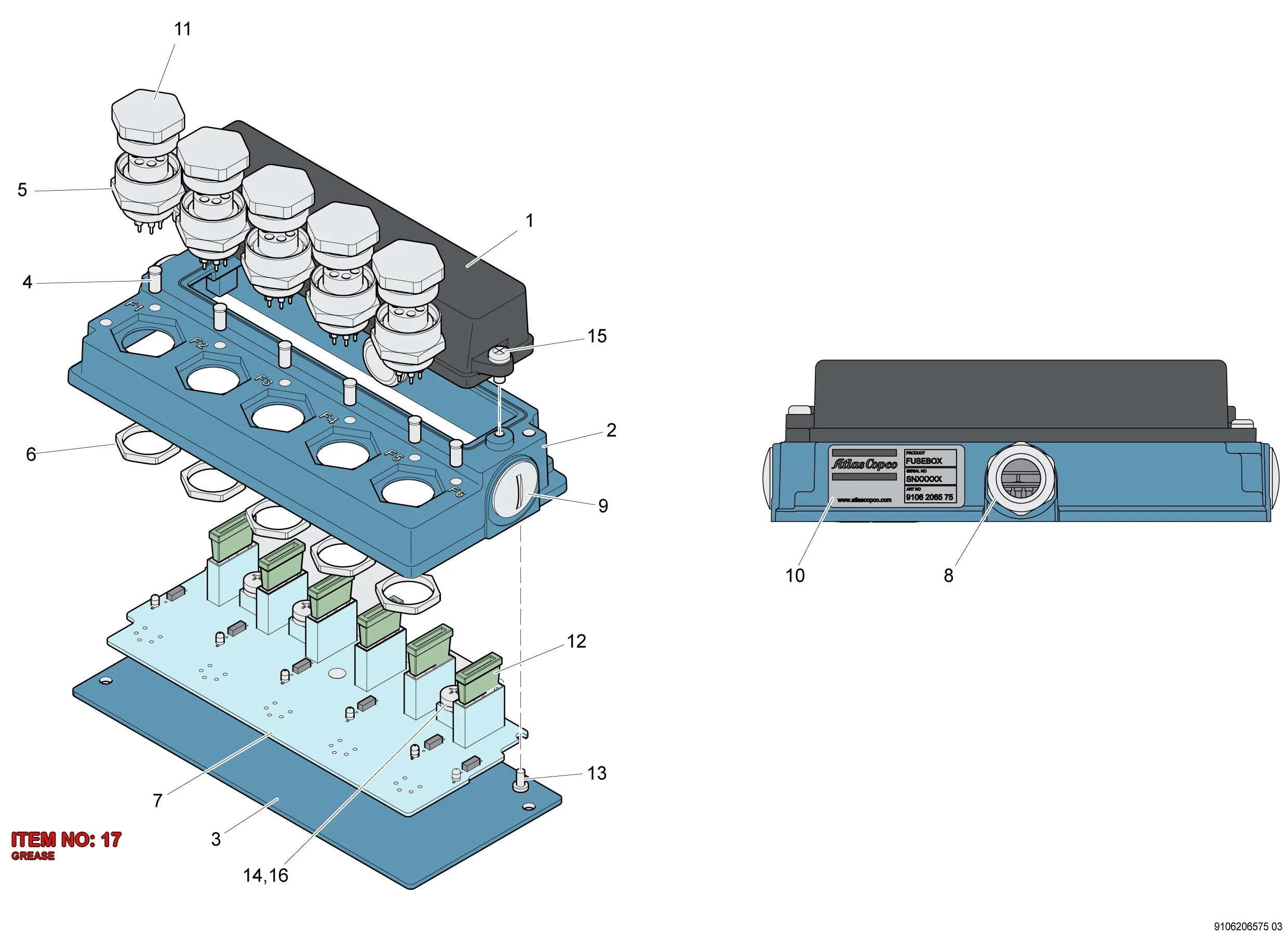9106 1796 99 GREASE - Technical Drawing