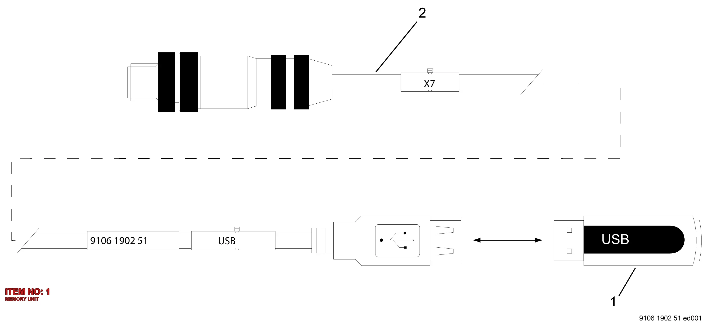 9106 1837 70 MEMORY UNIT - Technical Drawing
