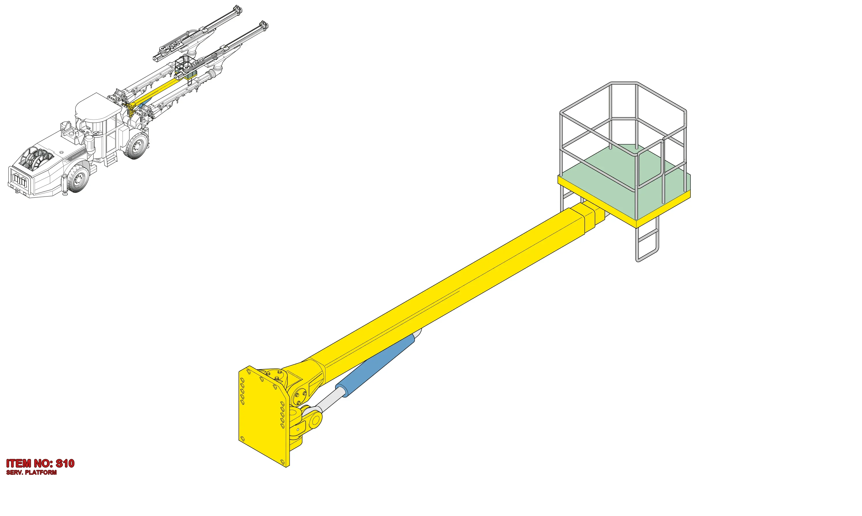9106 1865 78 SERV. PLATFORM - Technical Drawing