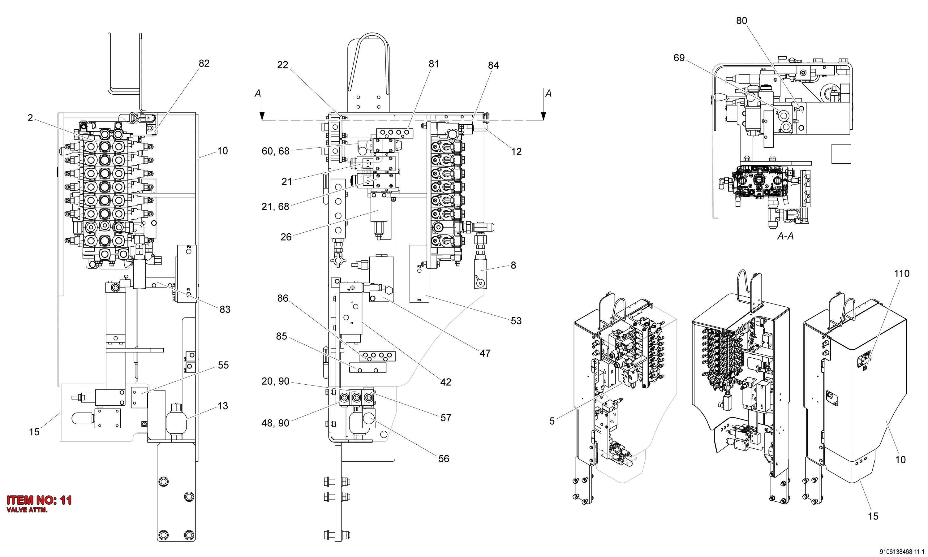 9106 1900 52 VALVE ATTM. - Technical Drawing